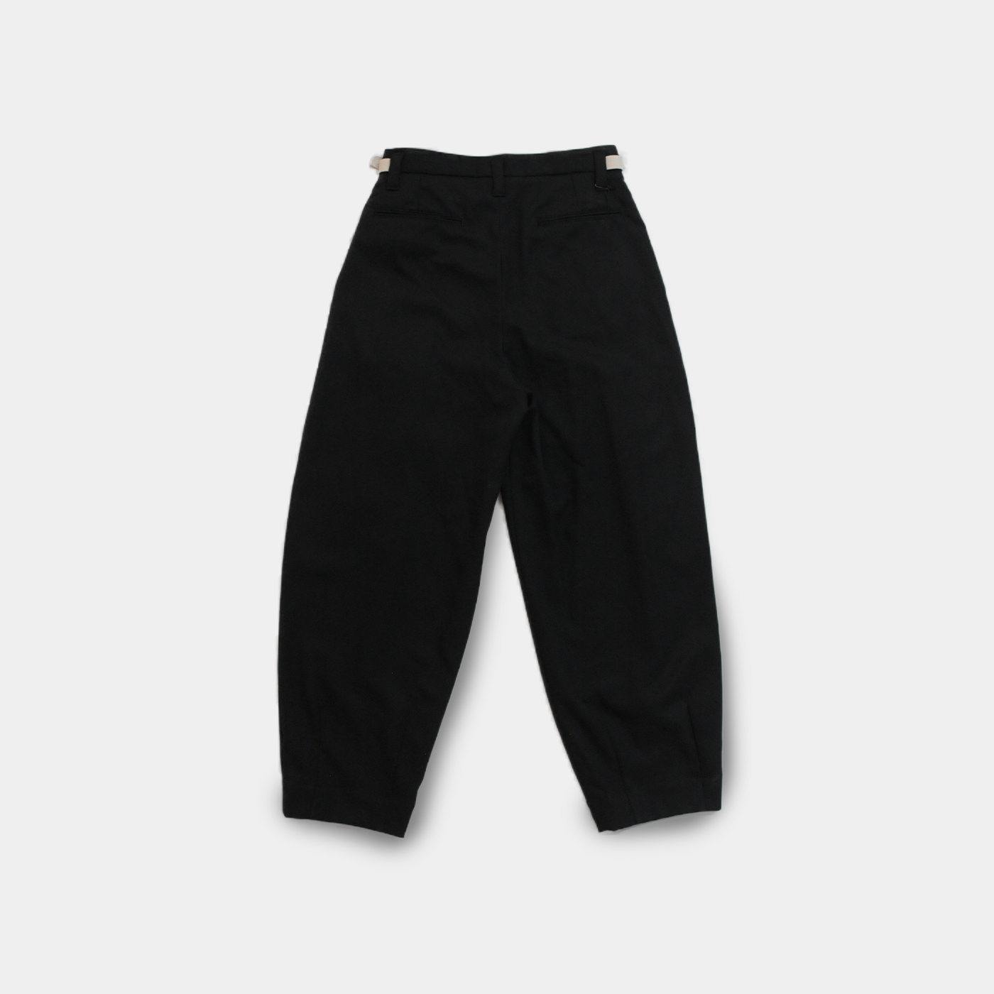 WOOL TWILL TAPERED PT-Black