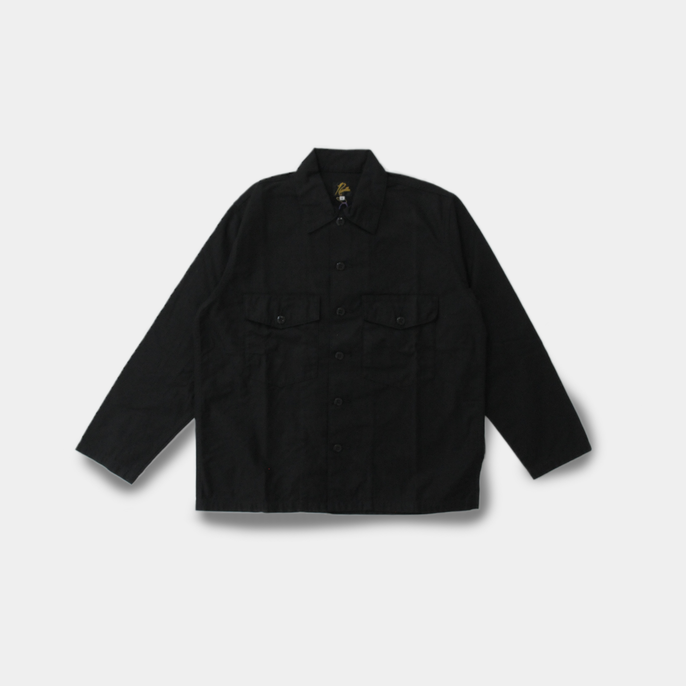 L/S FATIGUE SHIRT - BACK SATEEN-Black