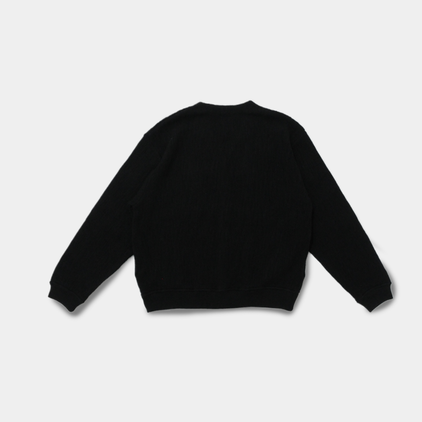 Wool V Neck Cardigan-Black