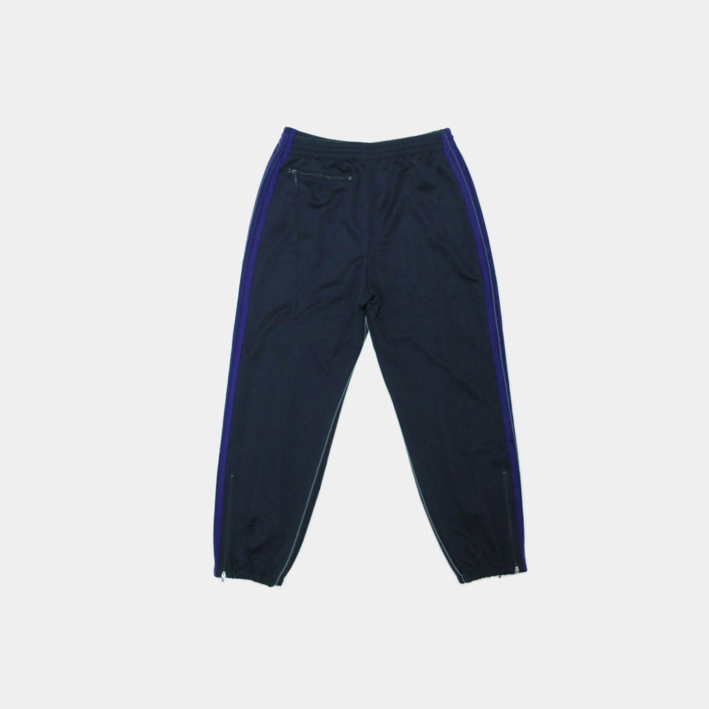 ZIPPED TRACK PANT - POLY SMOOTH-Navy