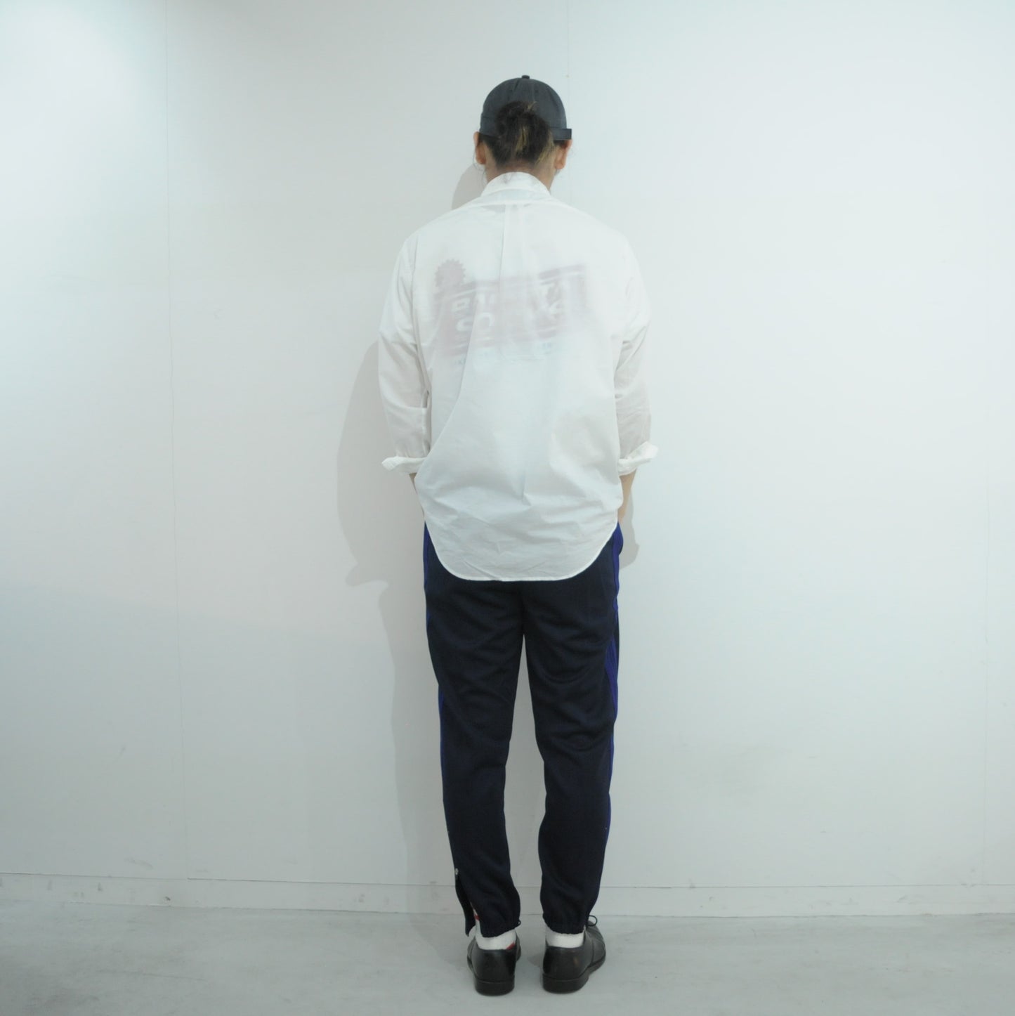 ZIPPED TRACK PANT - POLY SMOOTH-Navy