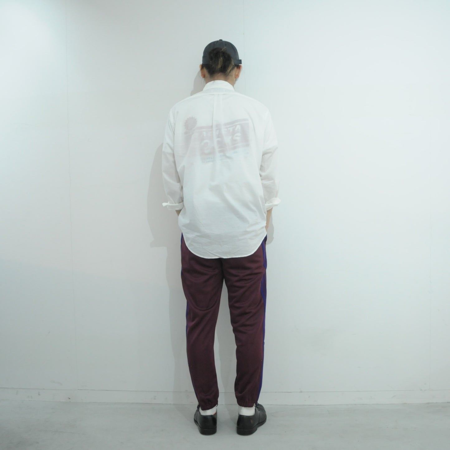 ZIPPED TRACK PANT - POLY SMOOTH-Wine
