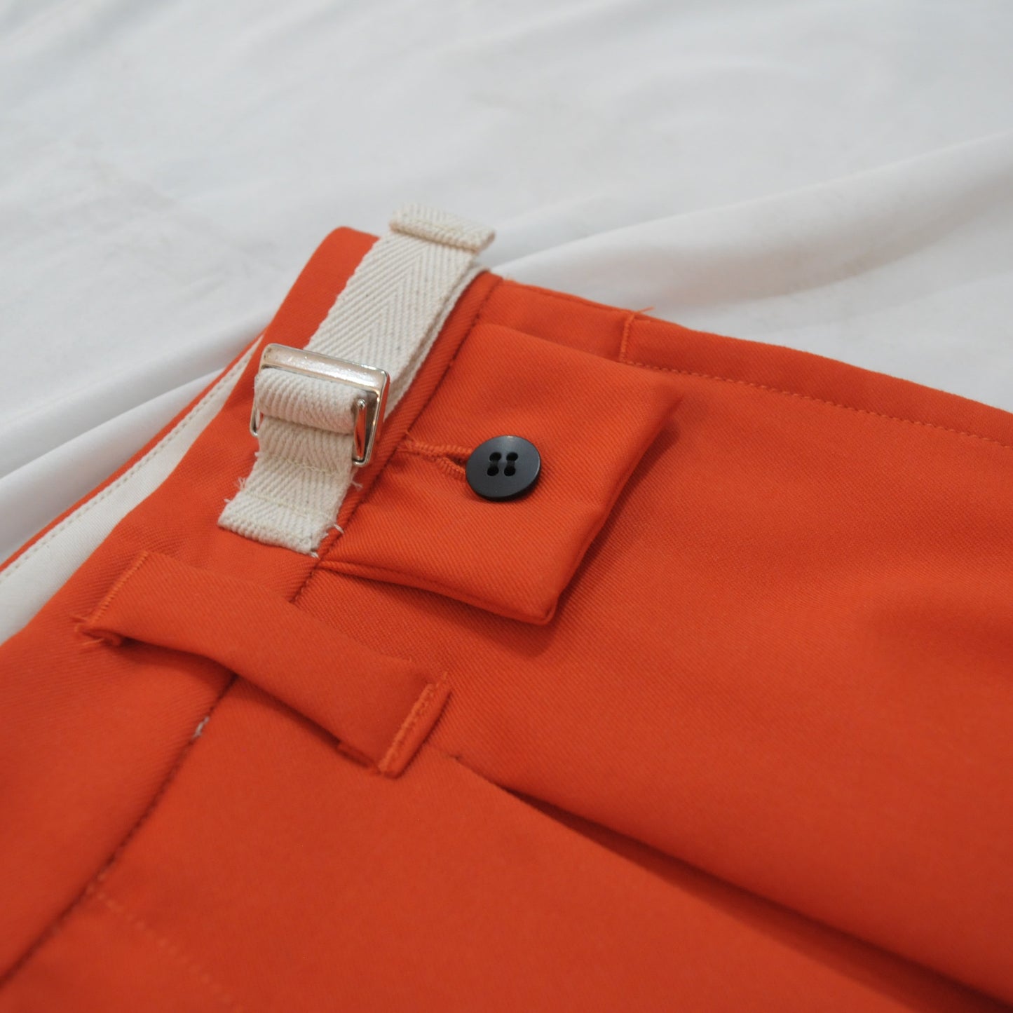 WOOL TWILL TAPERED PT-Orange