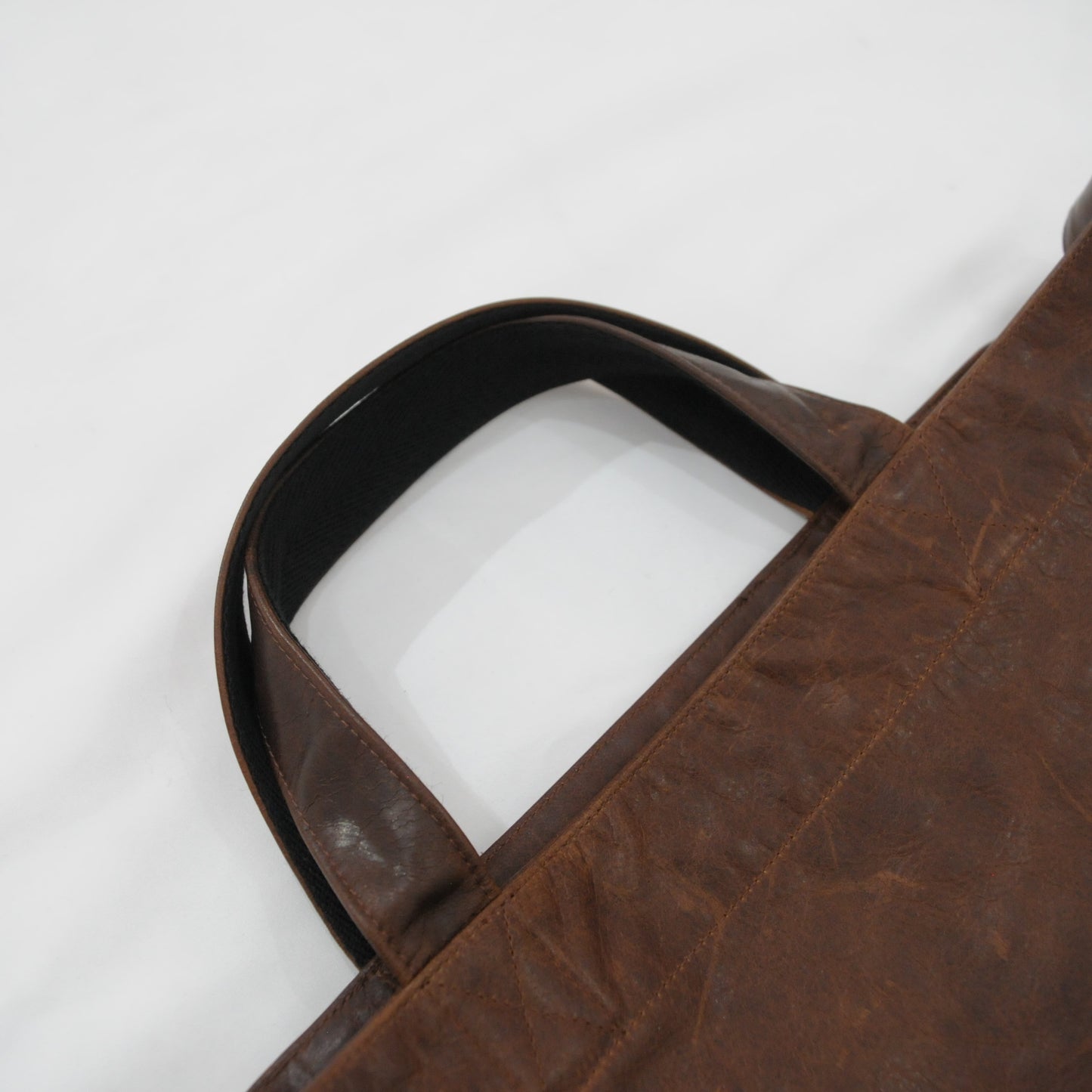 RESEARCHER BAG Lamb Leather-BROWN