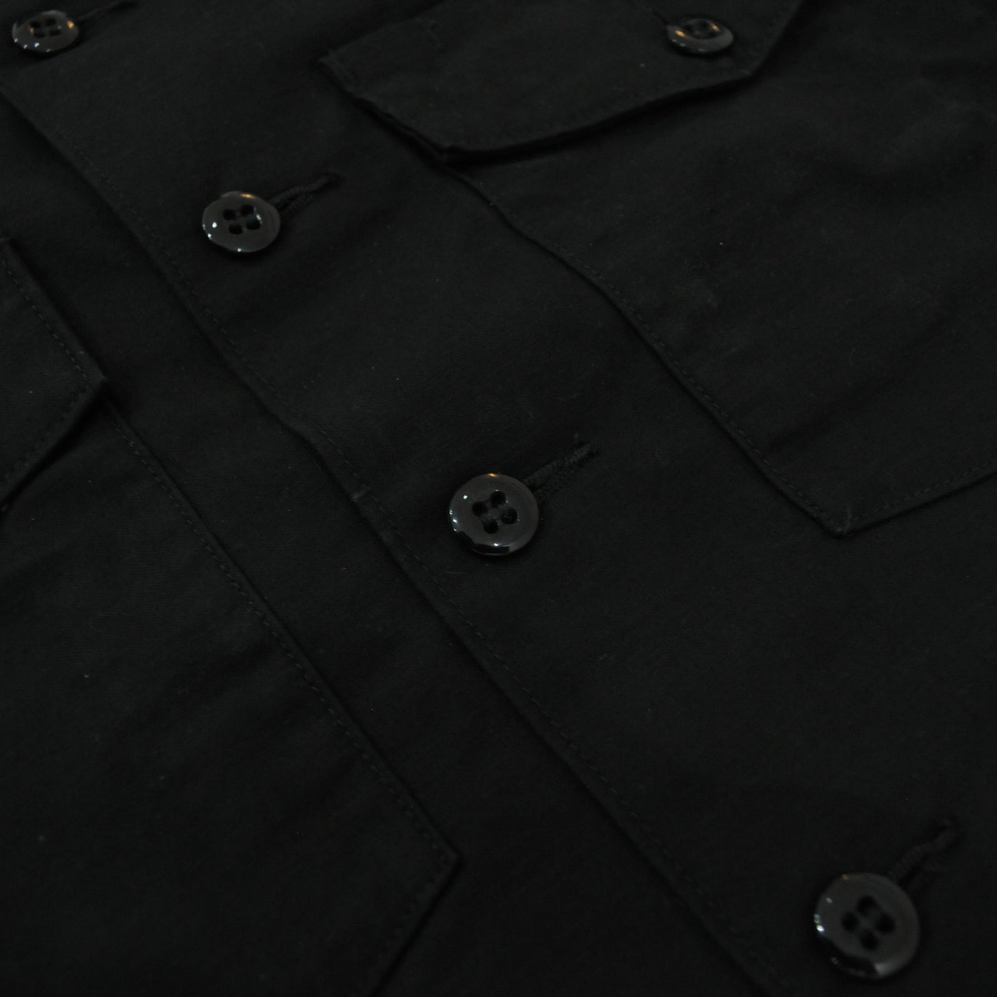 L/S FATIGUE SHIRT - BACK SATEEN-Black
