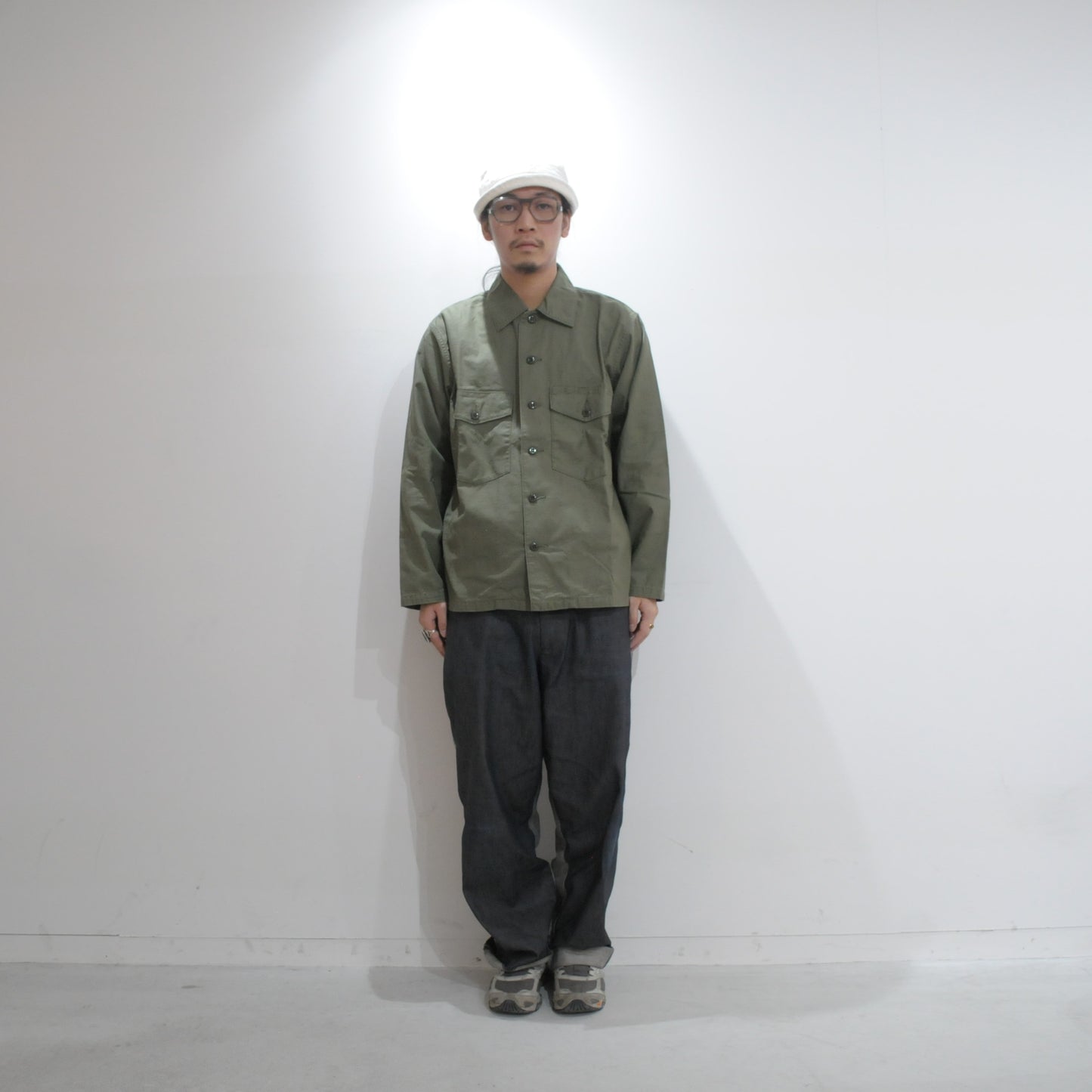 L/S FATIGUE SHIRT - BACK SATEEN-Olive