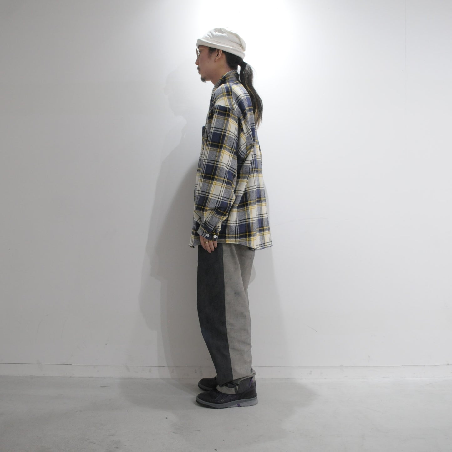 Oversized Check Shirt-Blue Check
