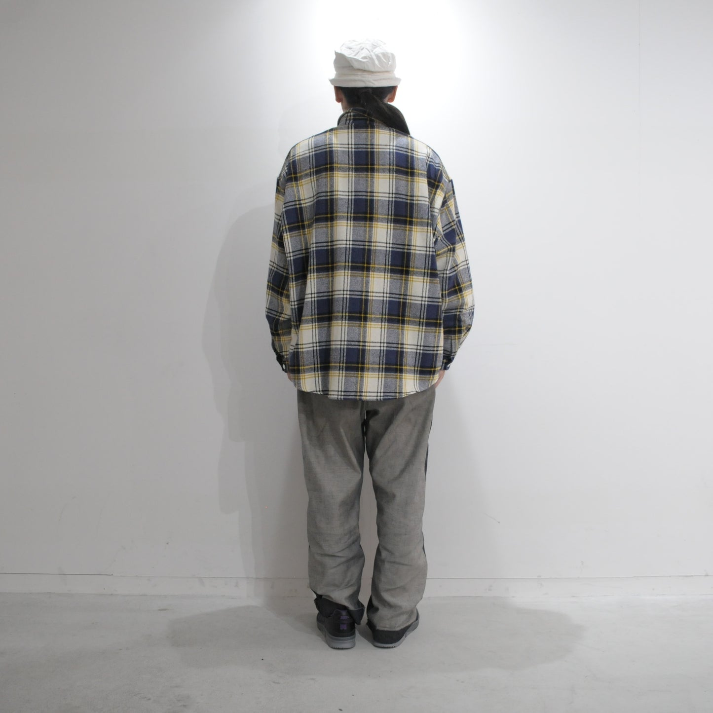 Oversized Check Shirt-Blue Check