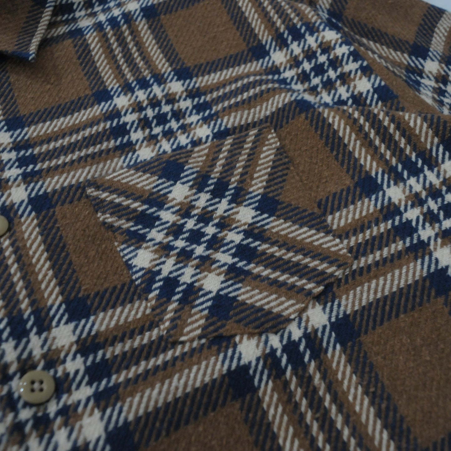 Oversized Check Shirt-Browwn Check