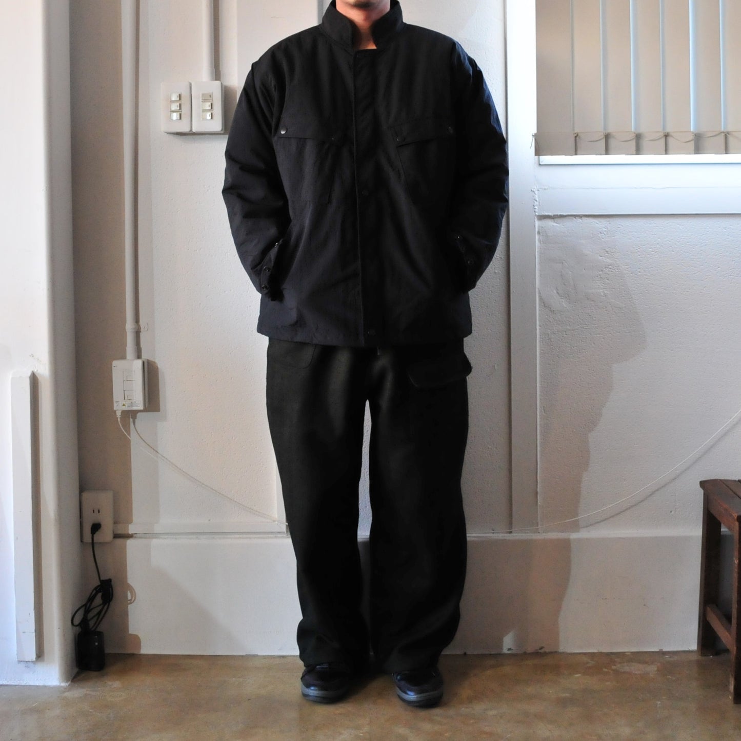 C.P. JACKET - NYLON RIPSTOP -Black