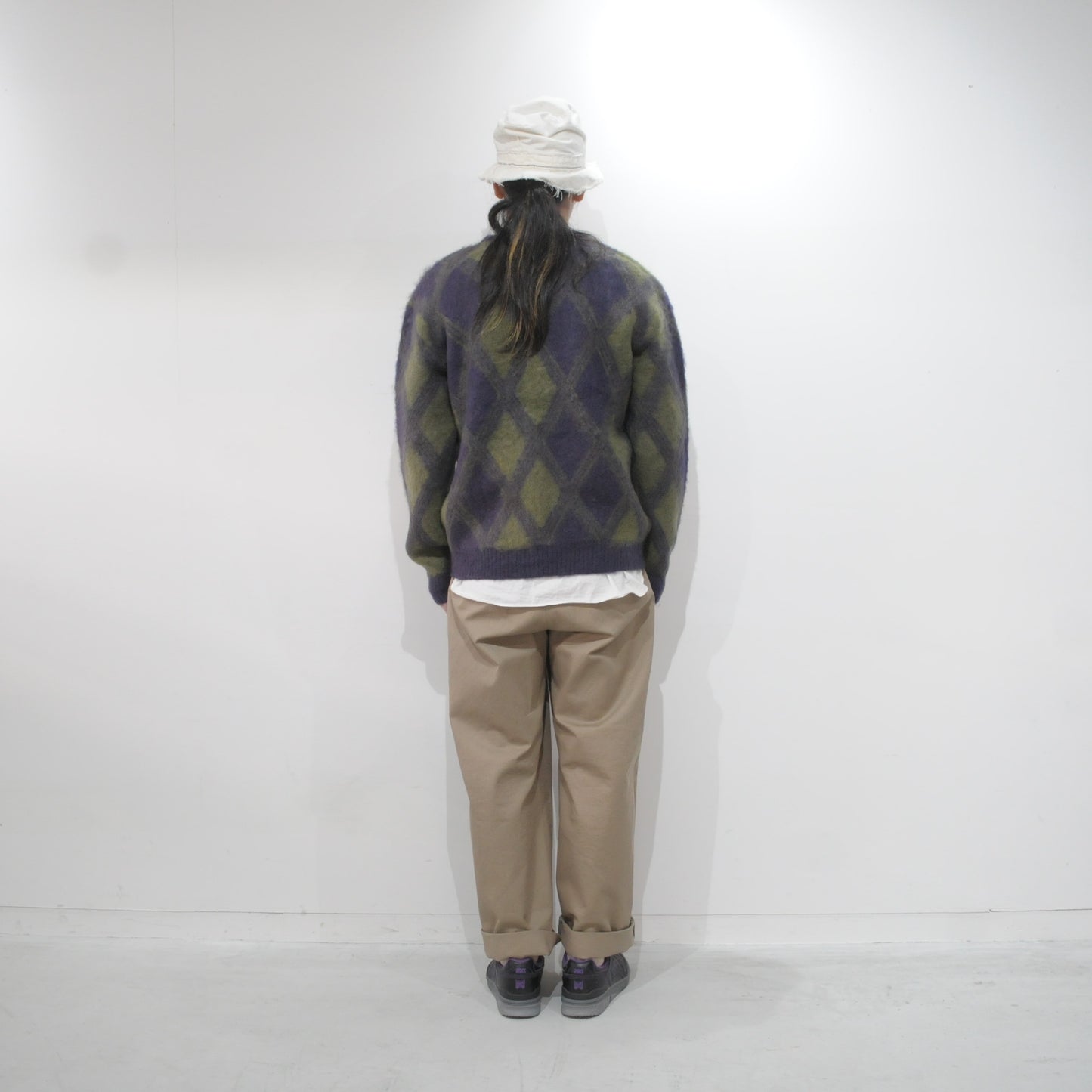 MOHAIR CARDIGAN -ARGYLE