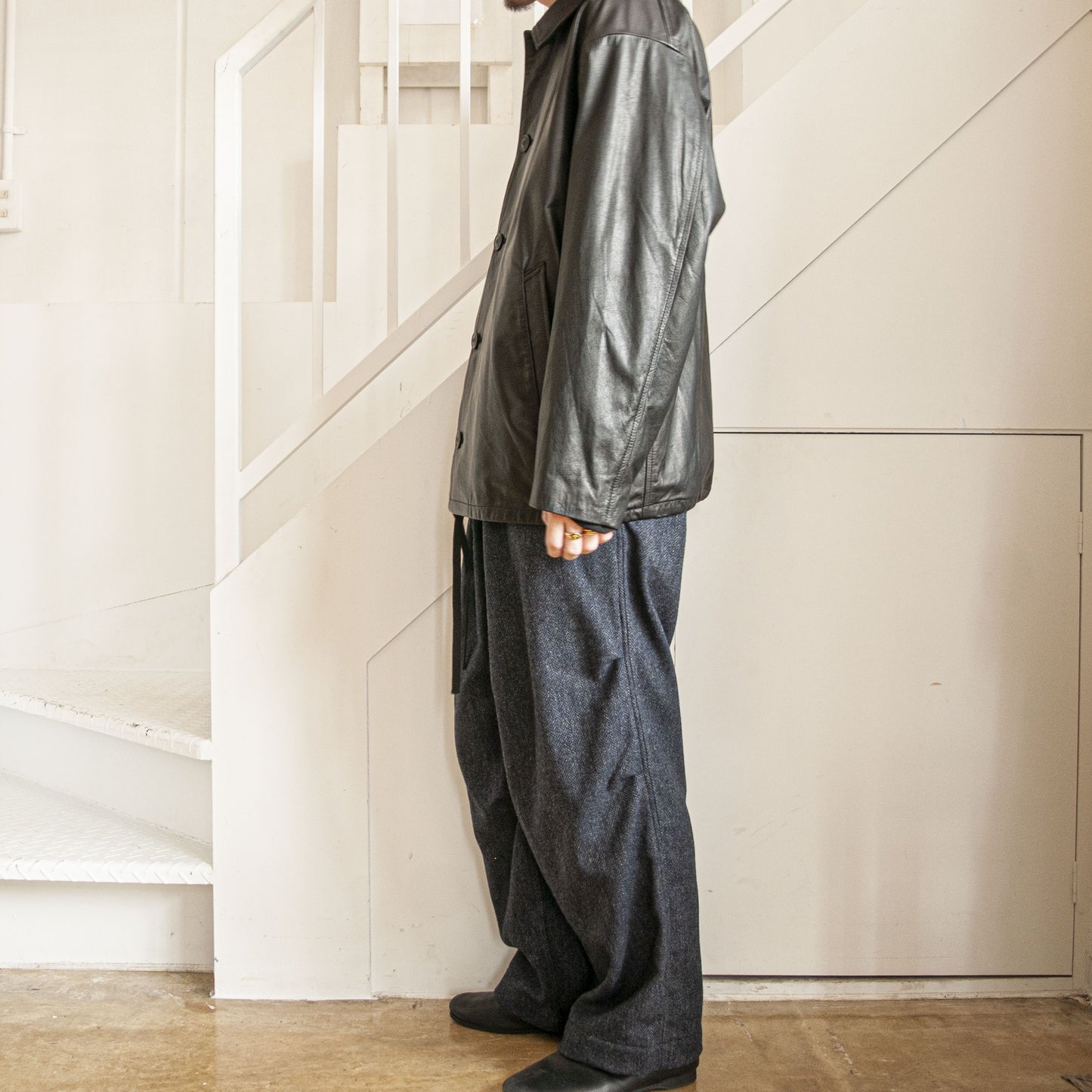 P-028 OVERPANTS HERRINGBONE