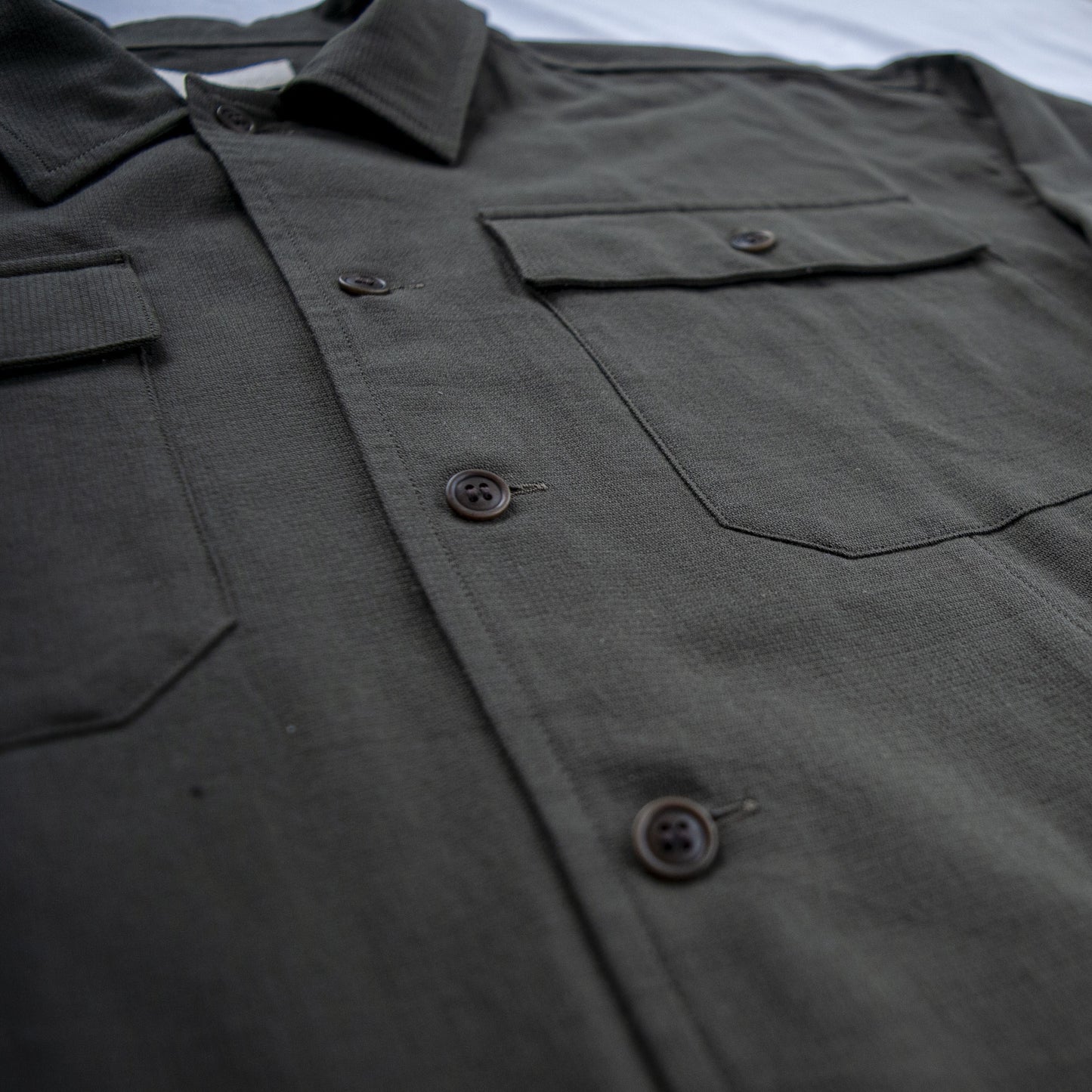 UTILITY SHIRT COTTON PANAMA OLIVE