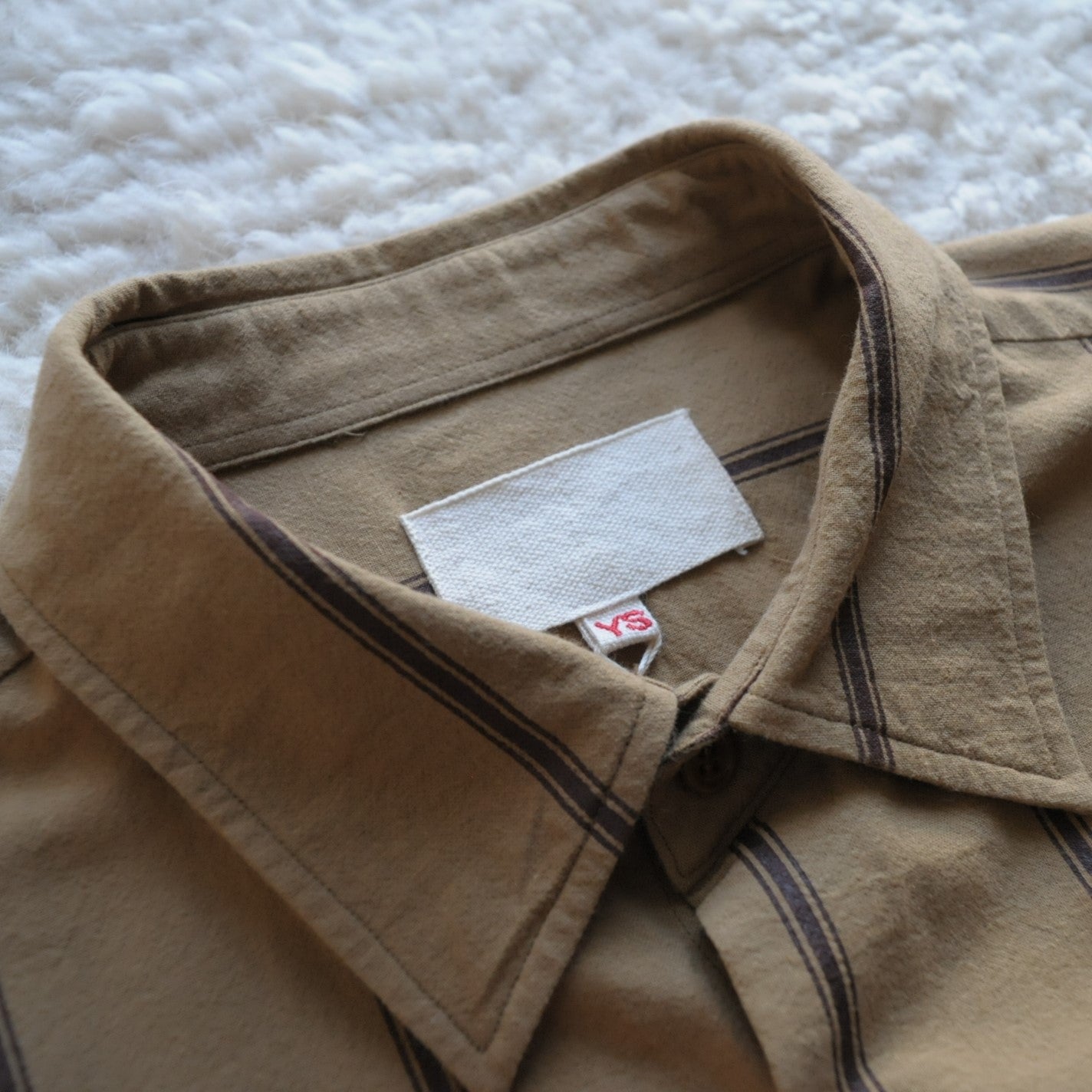 REGULAR COLLAR SHIRT KAKISHIBU/STRIPE