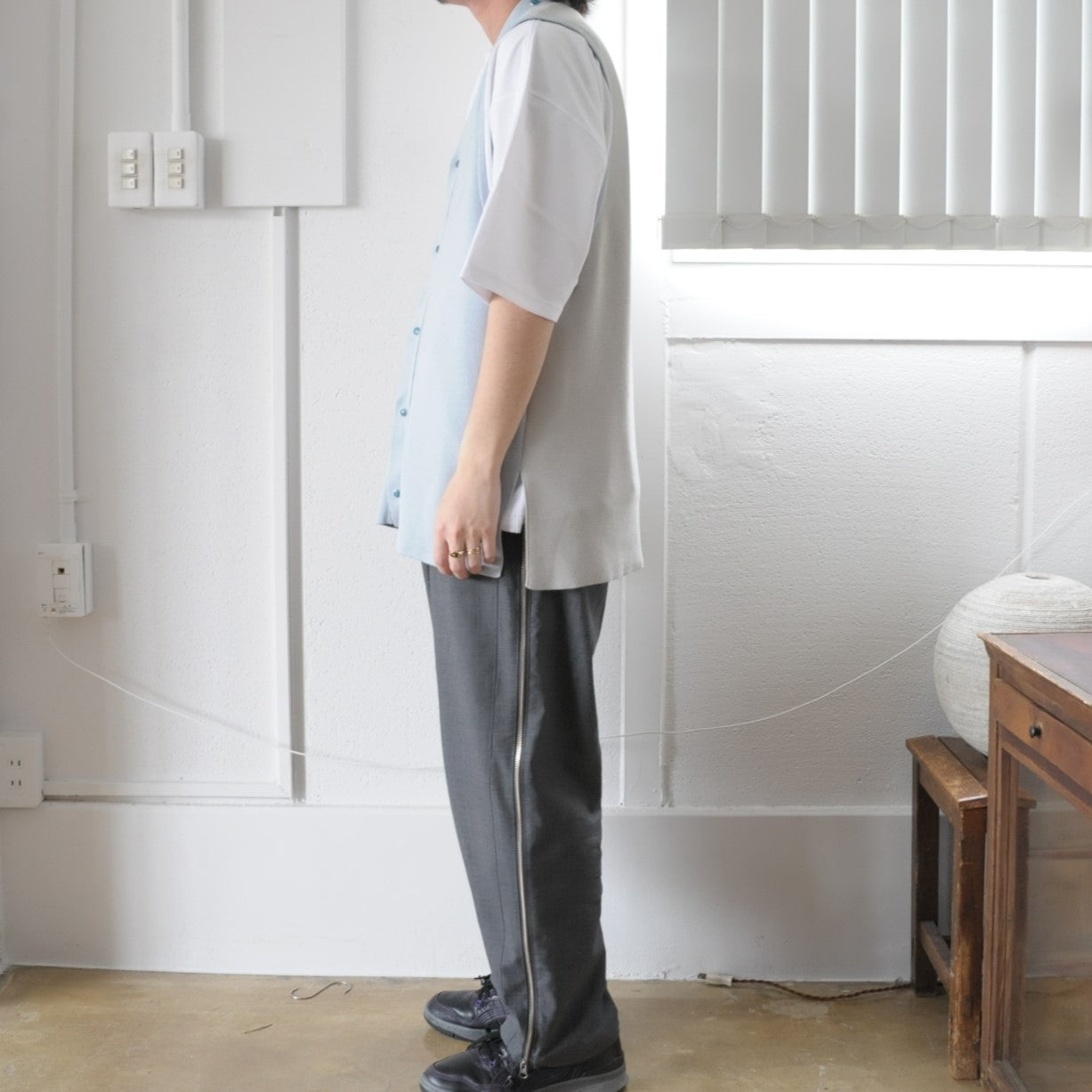 Long knit vest