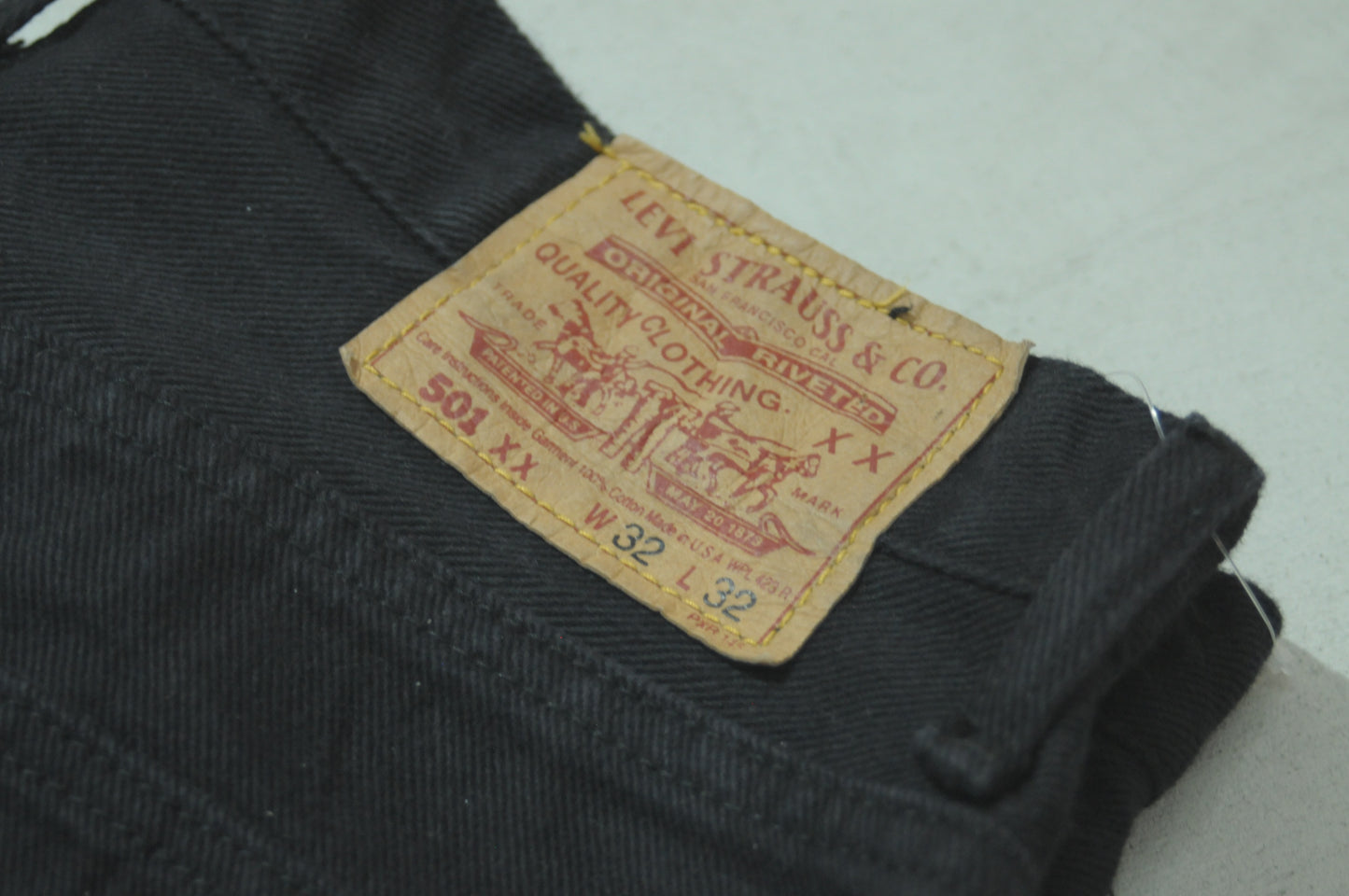 Levi's Black Denim 501xx USED