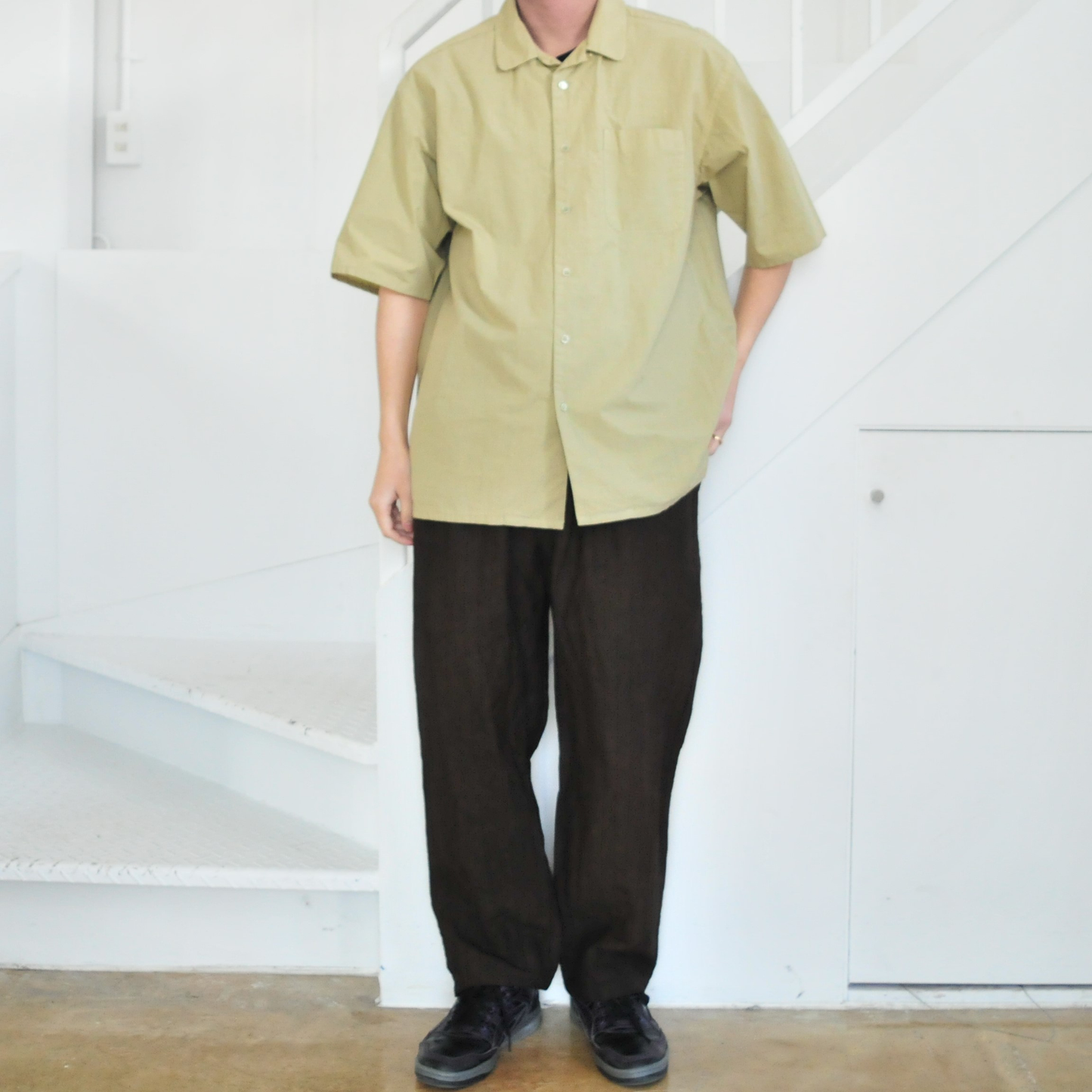 OPEN COLLAR SHIRT MINT