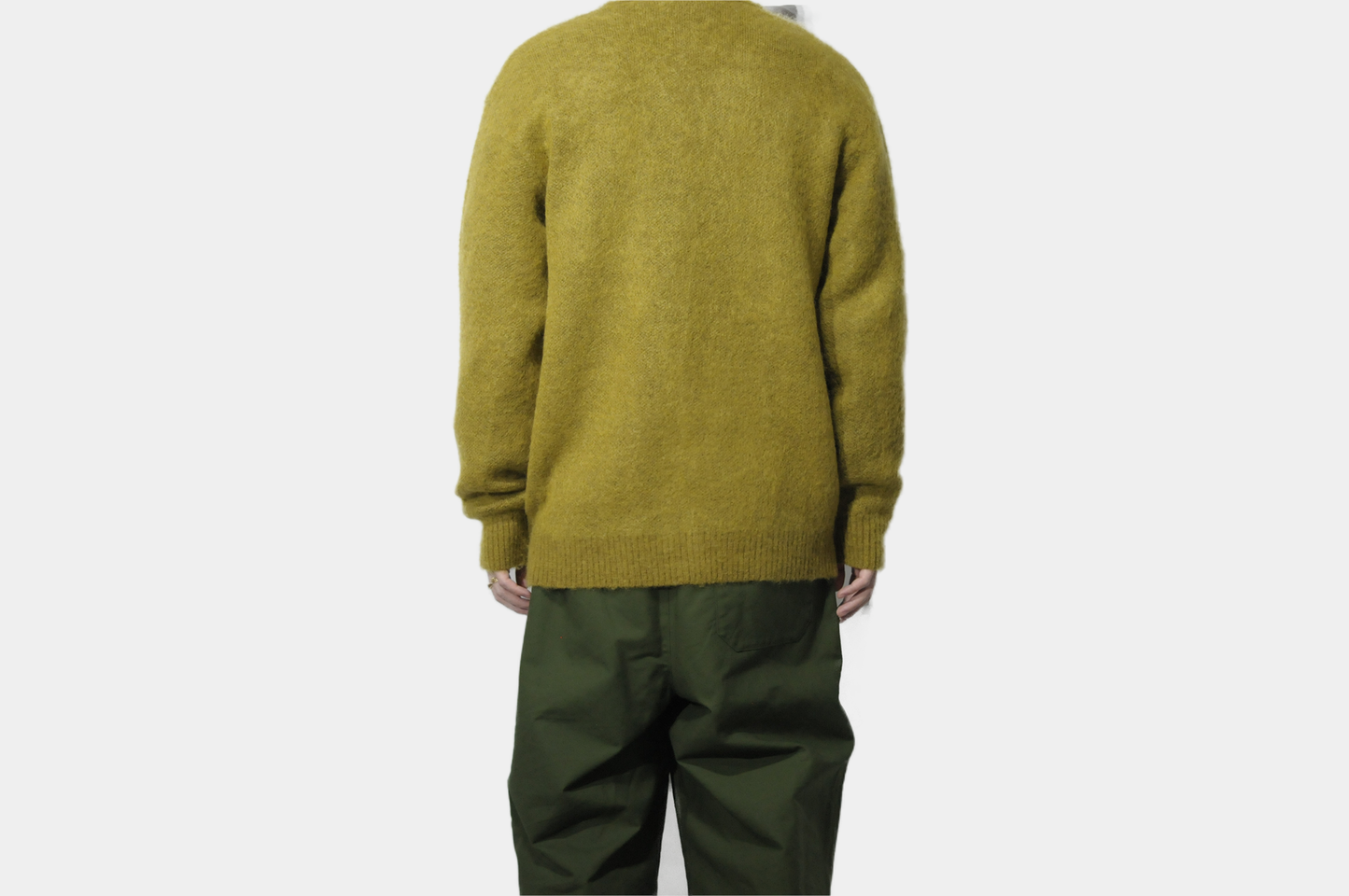 Mohair Cardigan Solid Olive