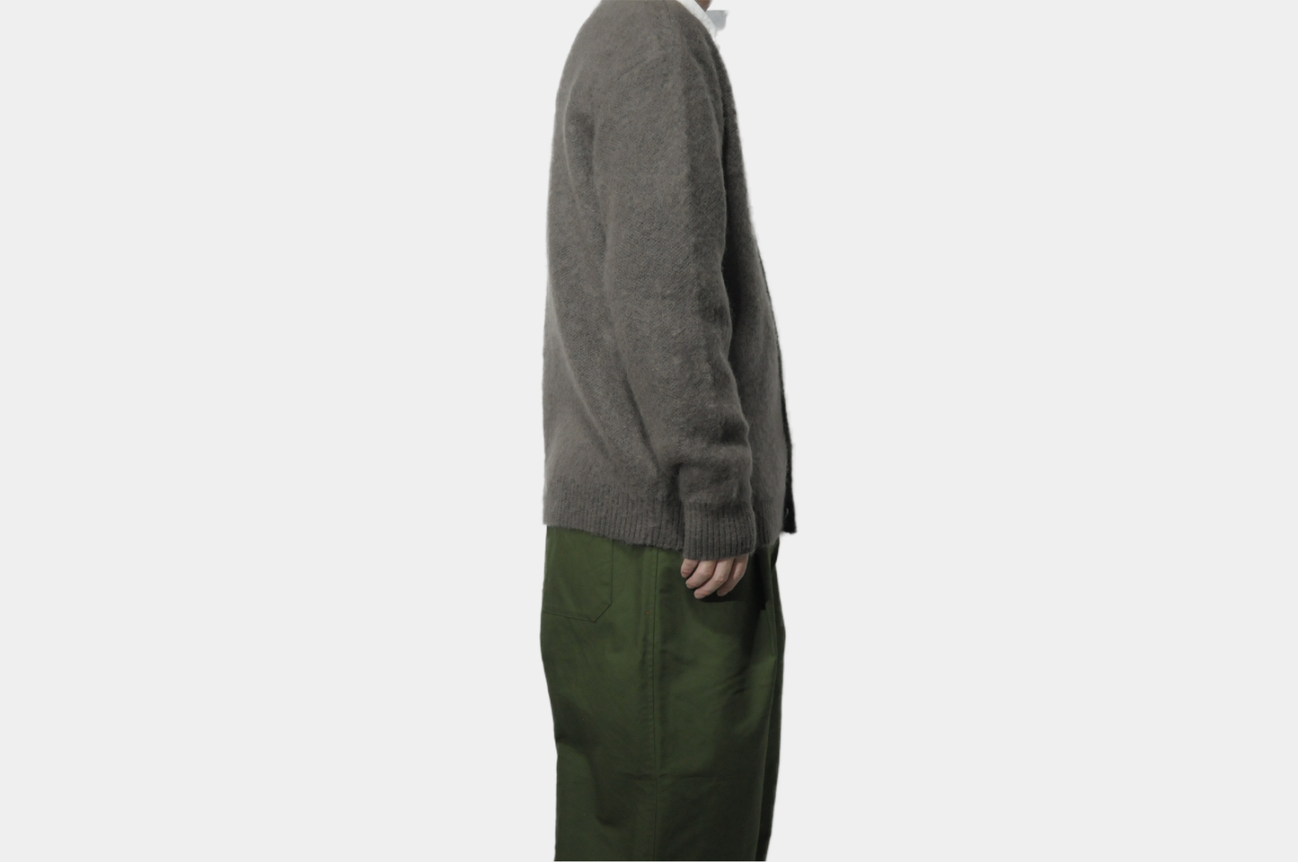 Mohair Cardigan Solid Charcoal