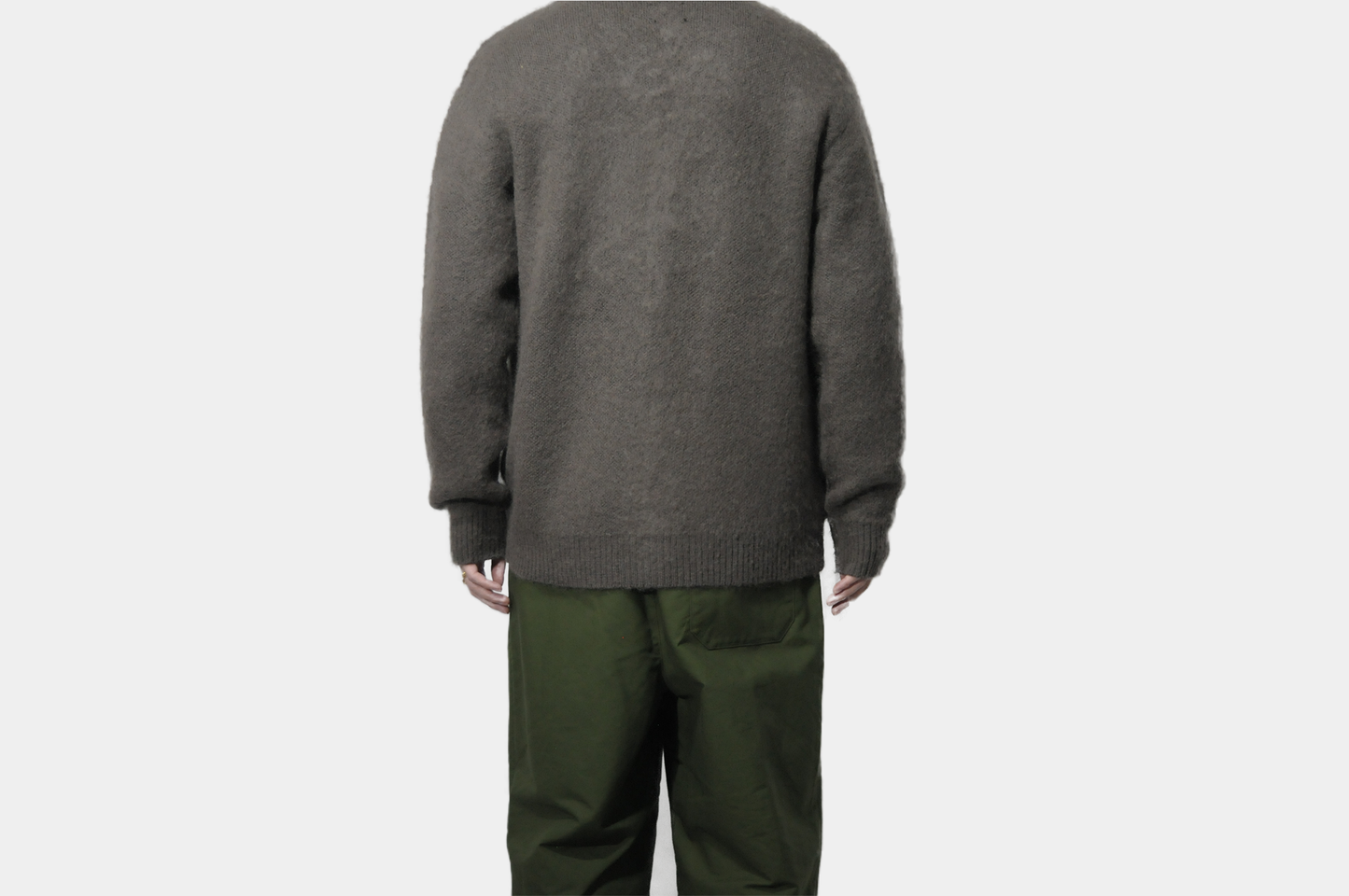 Mohair Cardigan Solid Charcoal