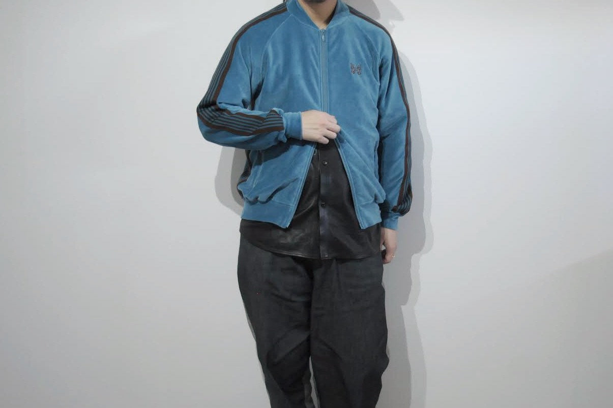 R.C. TRACK JACKET - C/PE VELOUR Blue