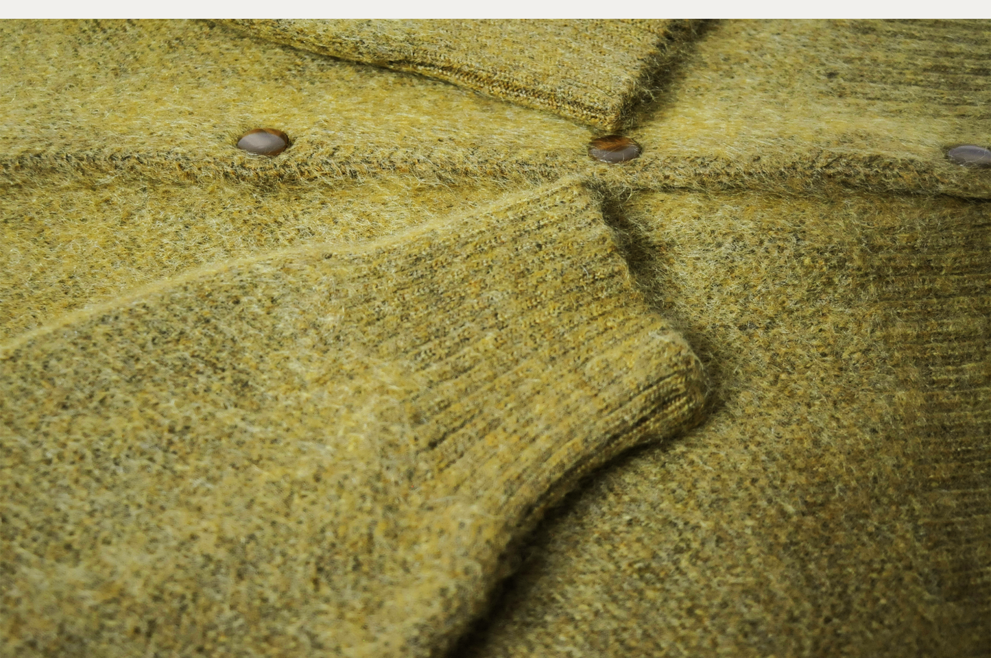 Mohair Cardigan Solid Olive