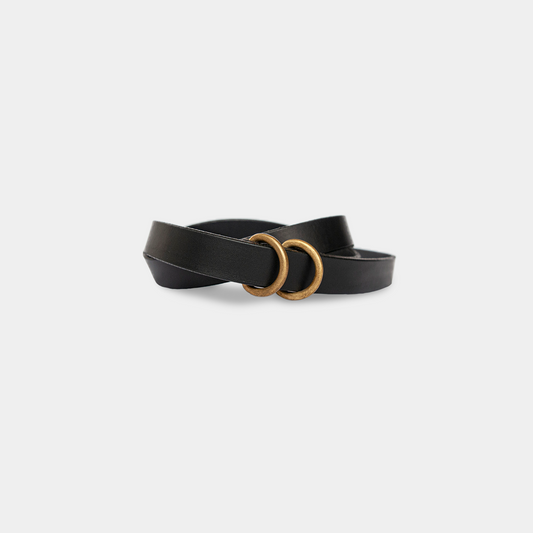 RING BELT SLIM BLACK×GOLD