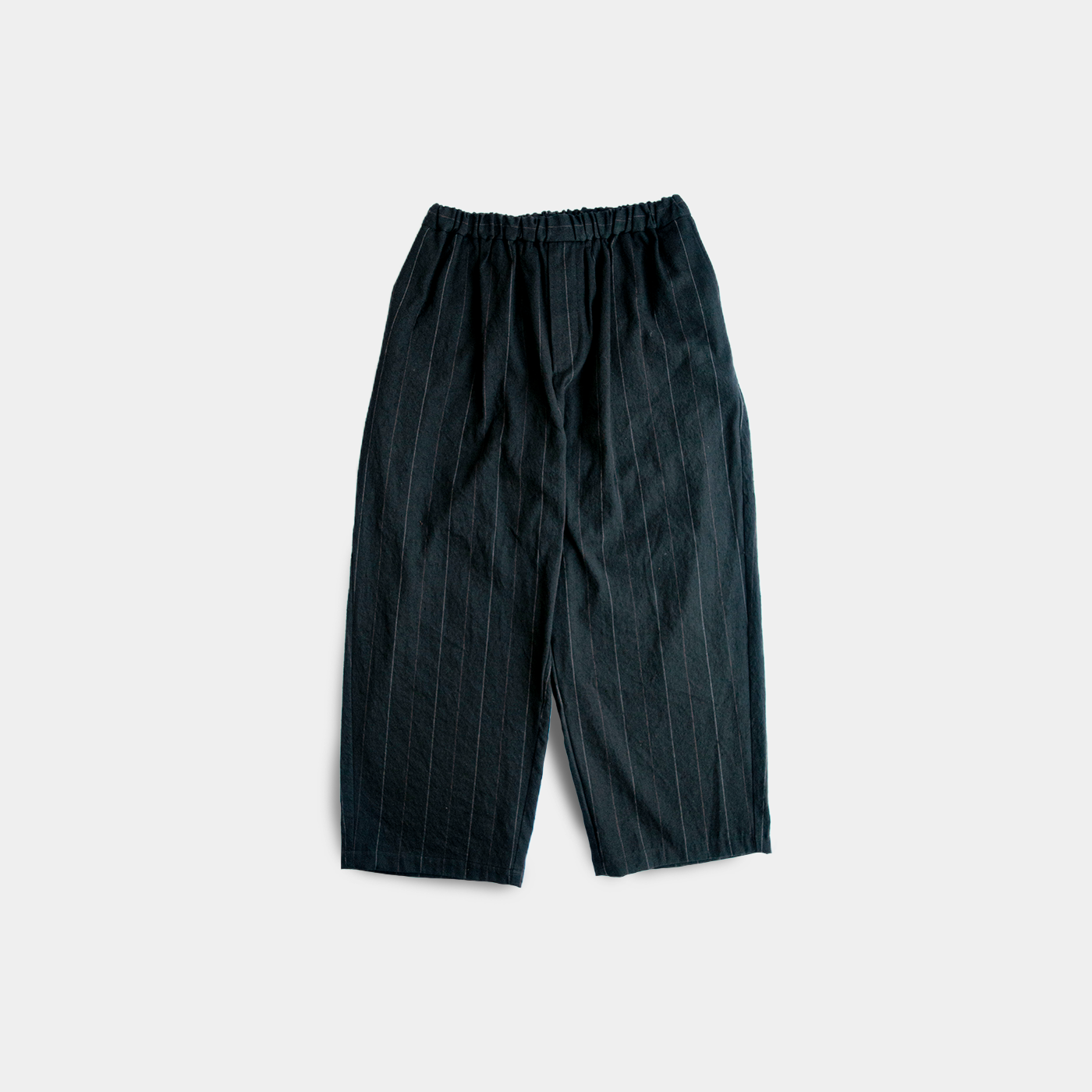 BAGGY EASY PANTS LINEN×COTTON×SILK STRIPE