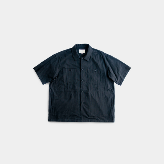UTILITY S/S SHIRT COTTON PANAMA　BLACK