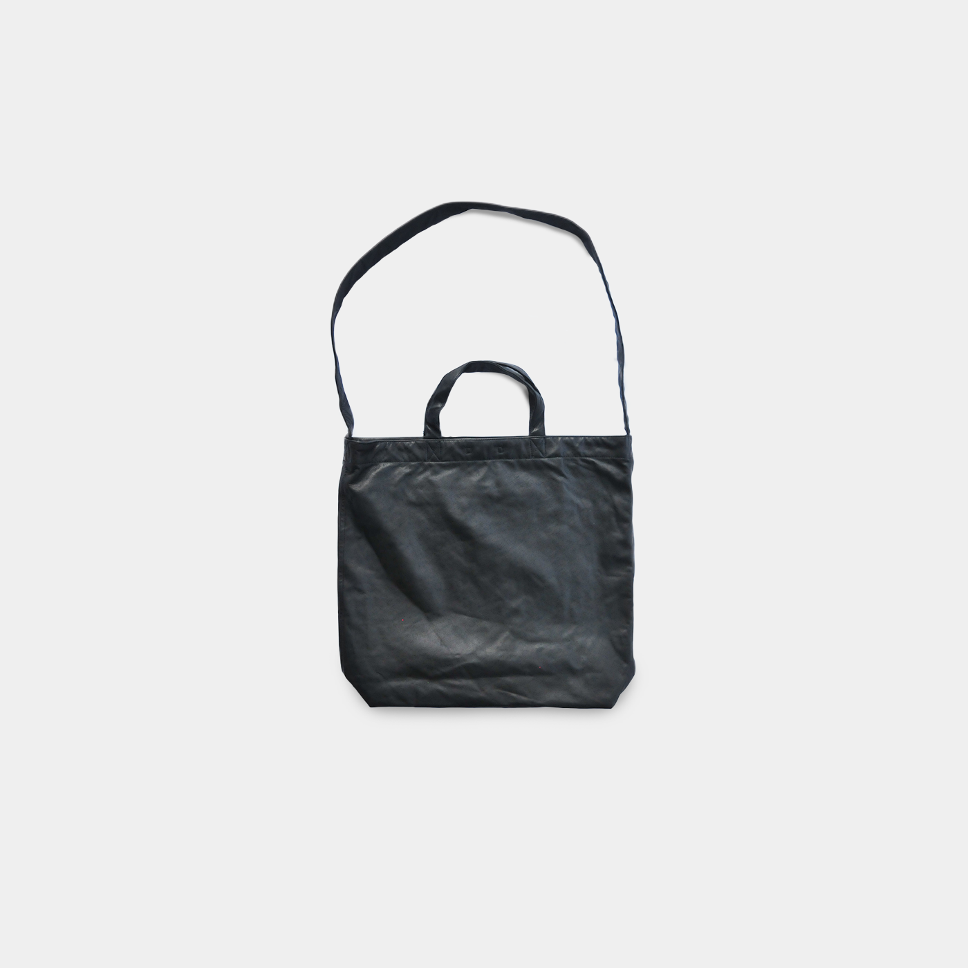 LEATHER RESEARCHER BAG -BLACK