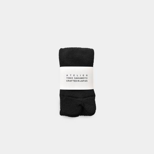 TABI PILE SOCKS - BLACK