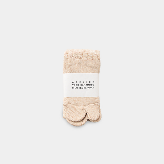 TABI PILE SOCKS - BEIGE