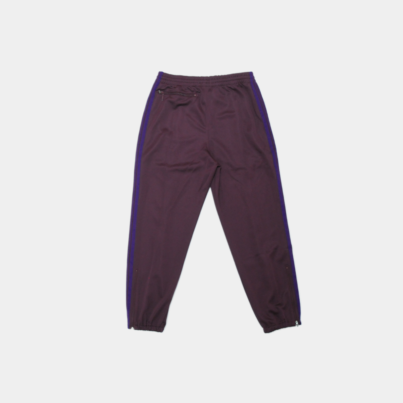 ZIPPED TRACK PANT - POLY SMOOTH-Wine