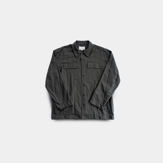 UTILITY SHIRT COTTON PANAMA　BLACK