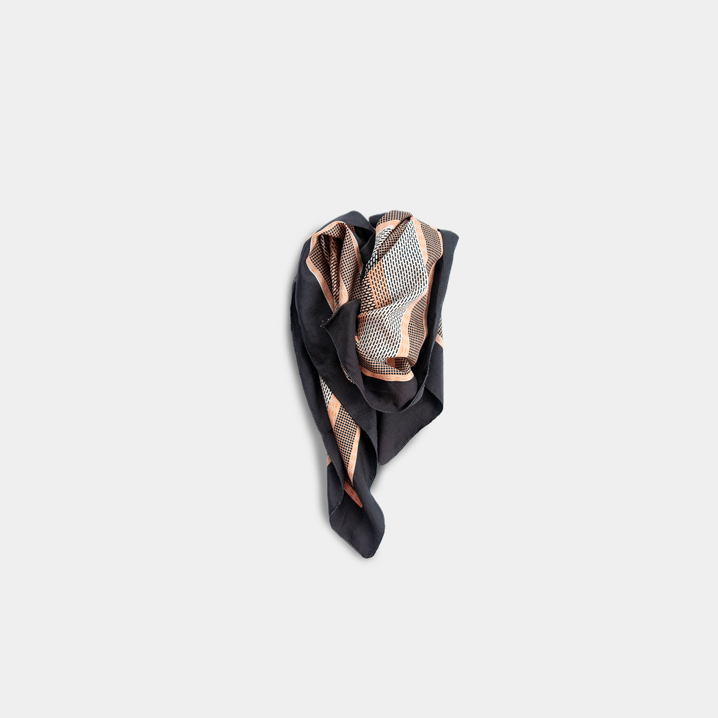 USED Scarf BLACK×BROWN
