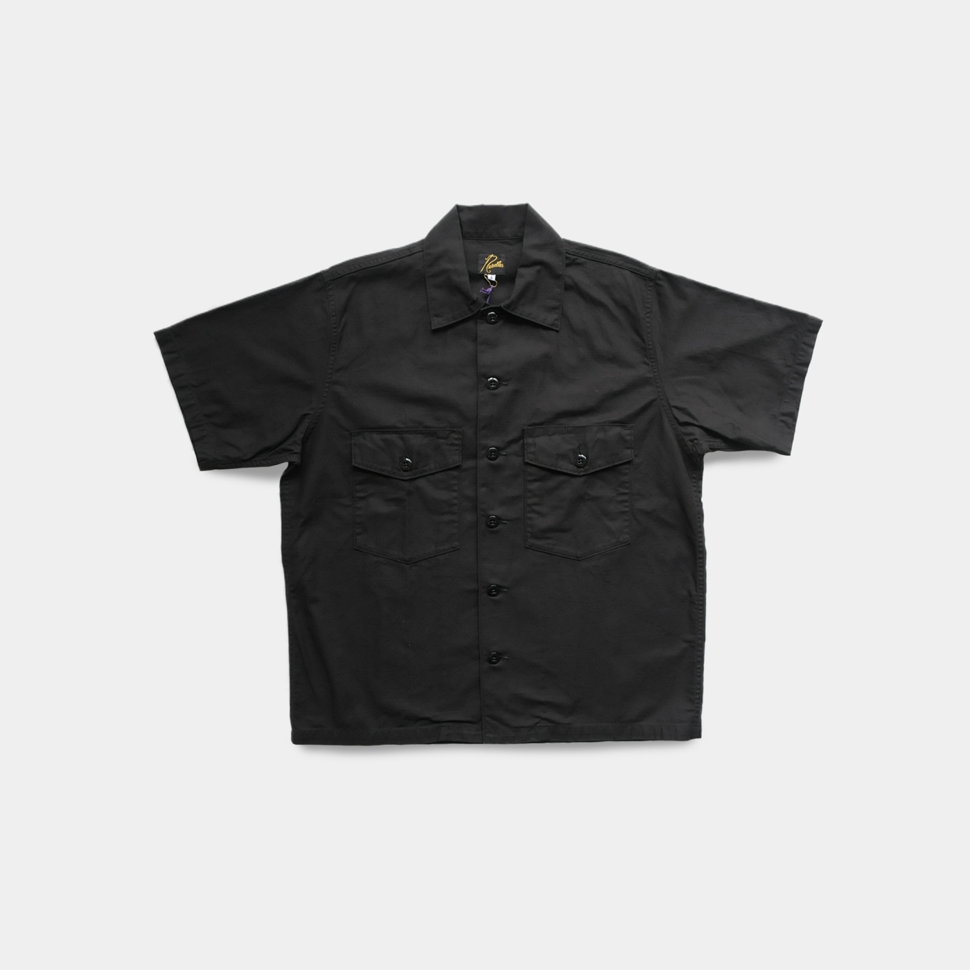 S/S FATIGUE SHIRT - BACK SATEEN BLACK