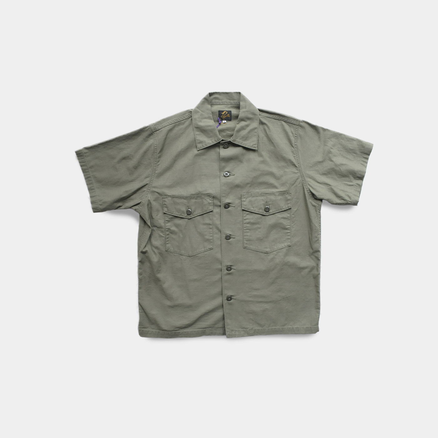 S/S FATIGUE SHIRT - BACK SATEEN OLIVE