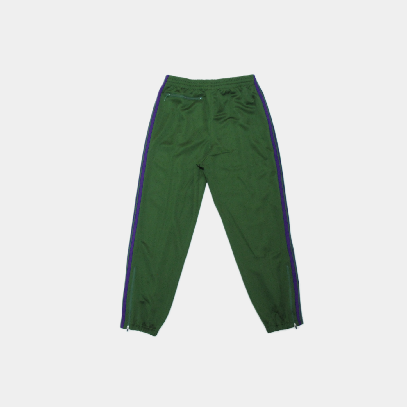 ZIPPED TRACK PANT - POLY SMOOTH-Green