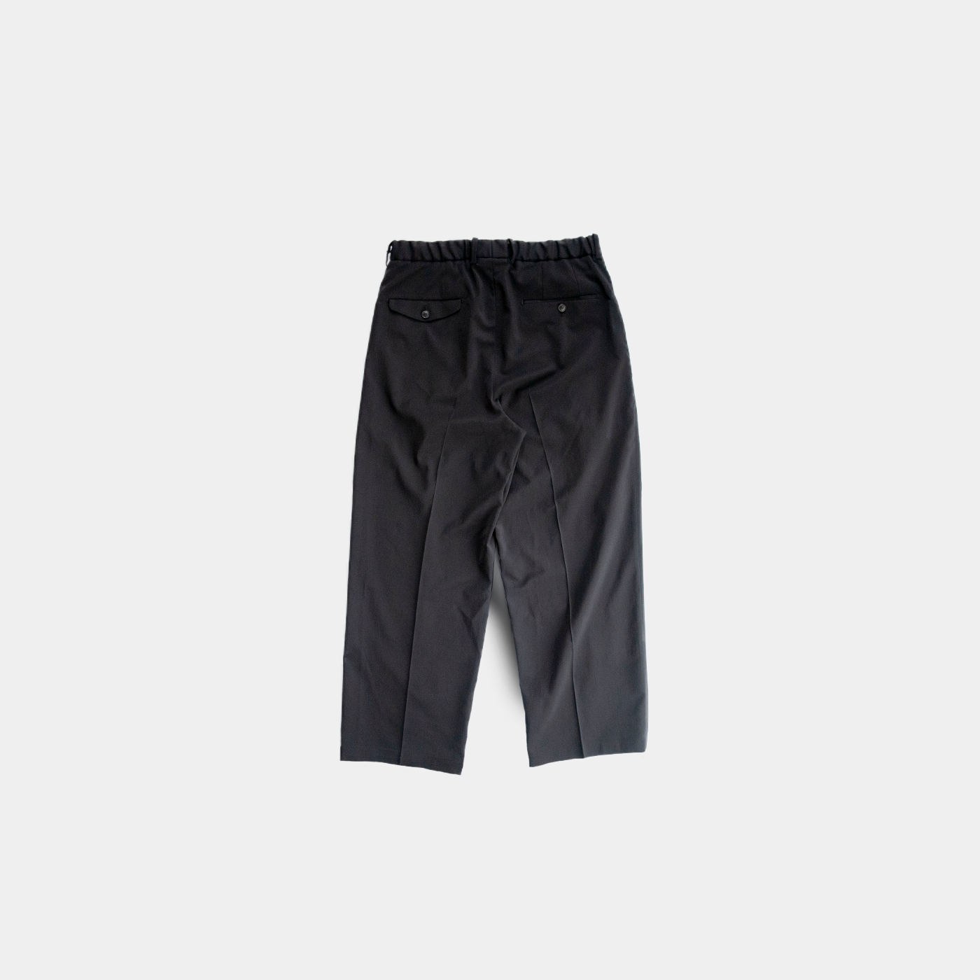 DOUBLE PLEATED TROUSERS 　POLYESTER GABARDINE