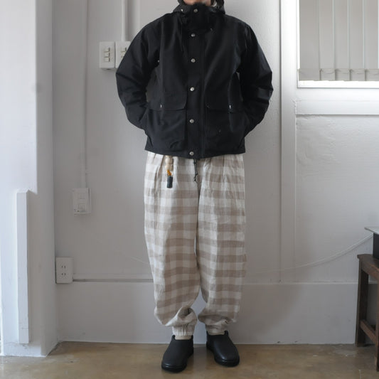 Vintage Linen Easy Pants-Check