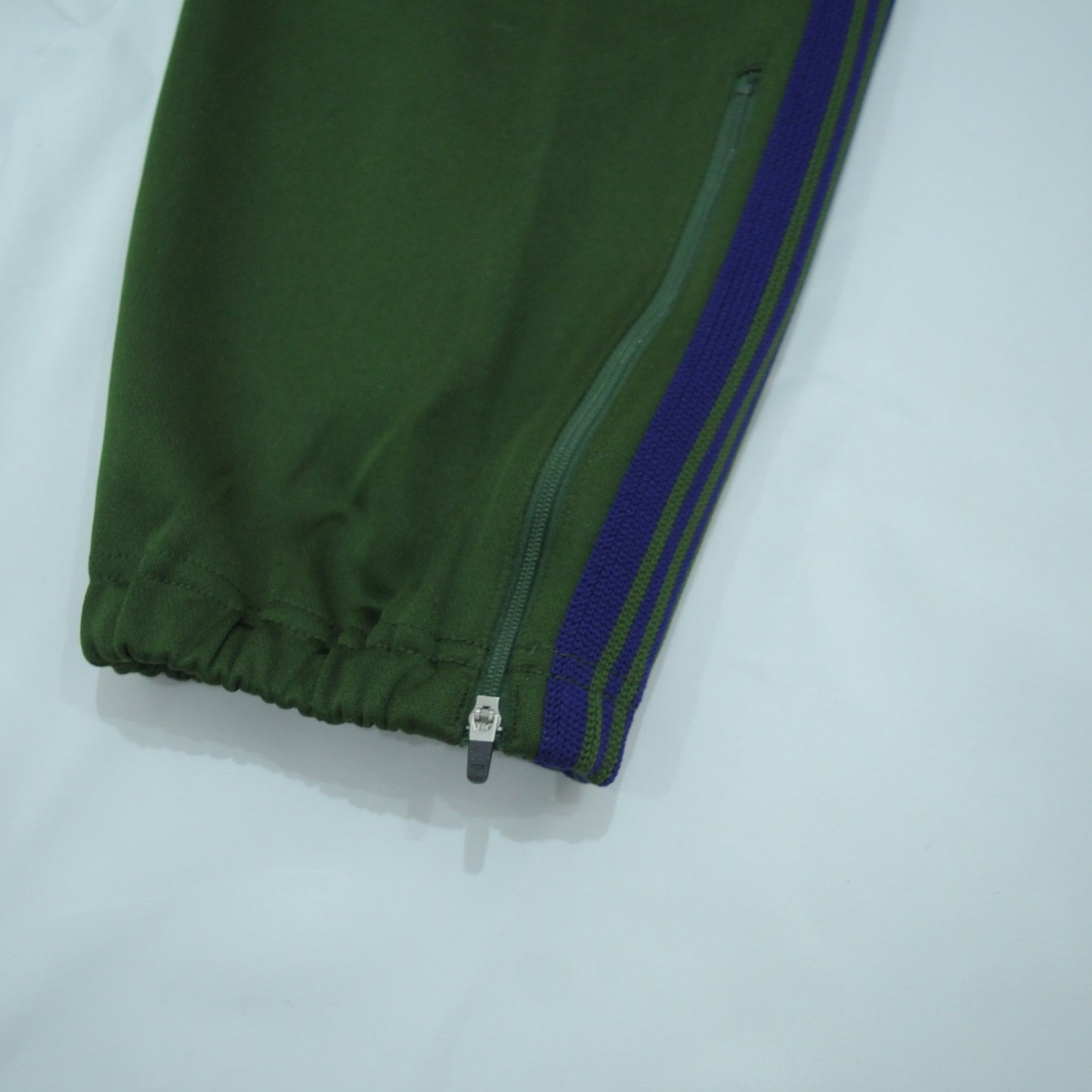 ZIPPED TRACK PANT - POLY SMOOTH-Green