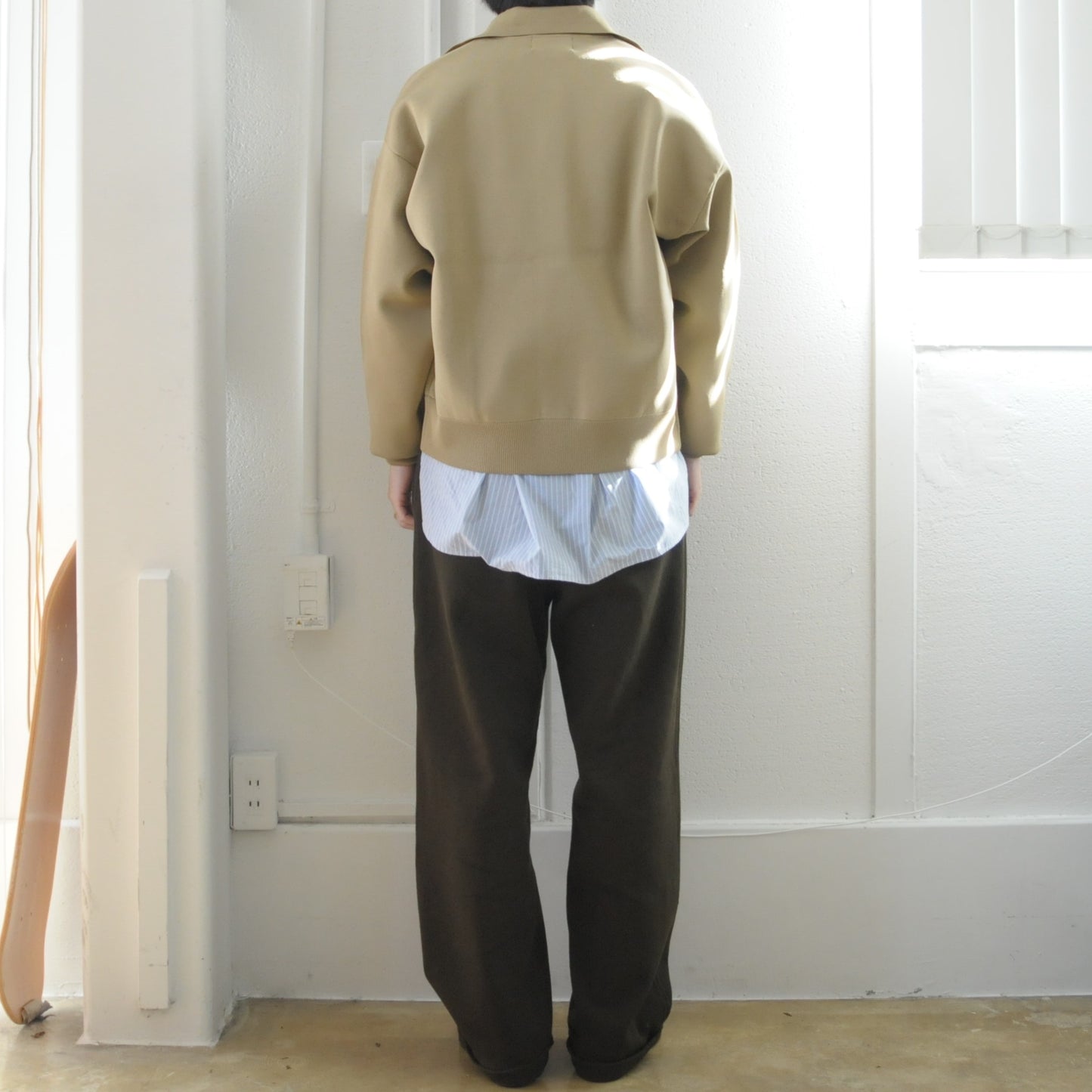 KNIT COACH JACKET BEIGE