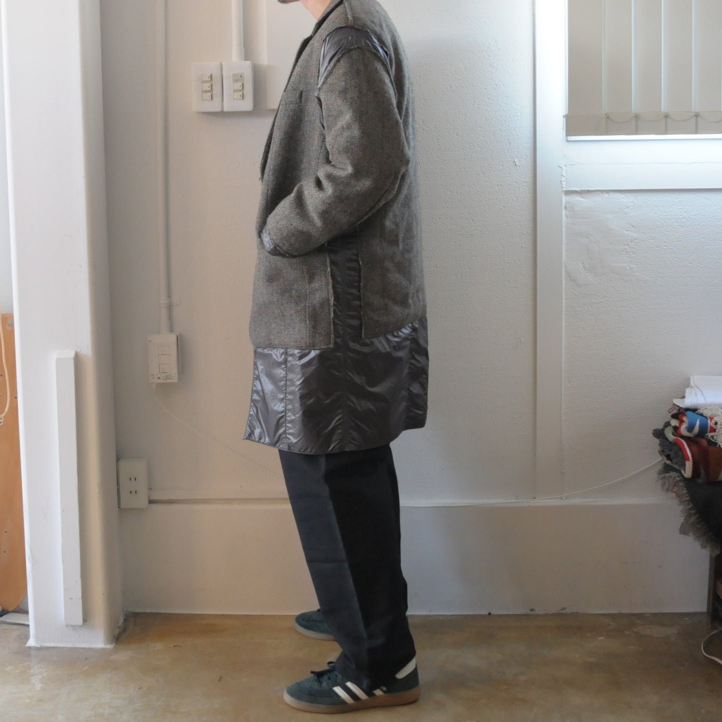 TWEED JACKET -> COVERED COAT