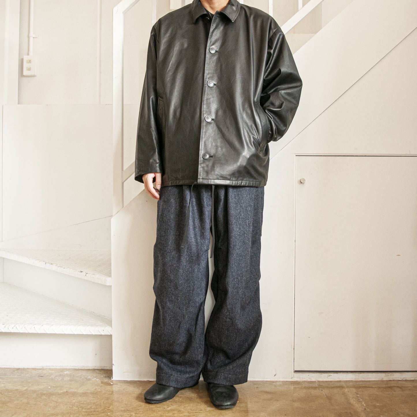 P-028 OVERPANTS HERRINGBONE