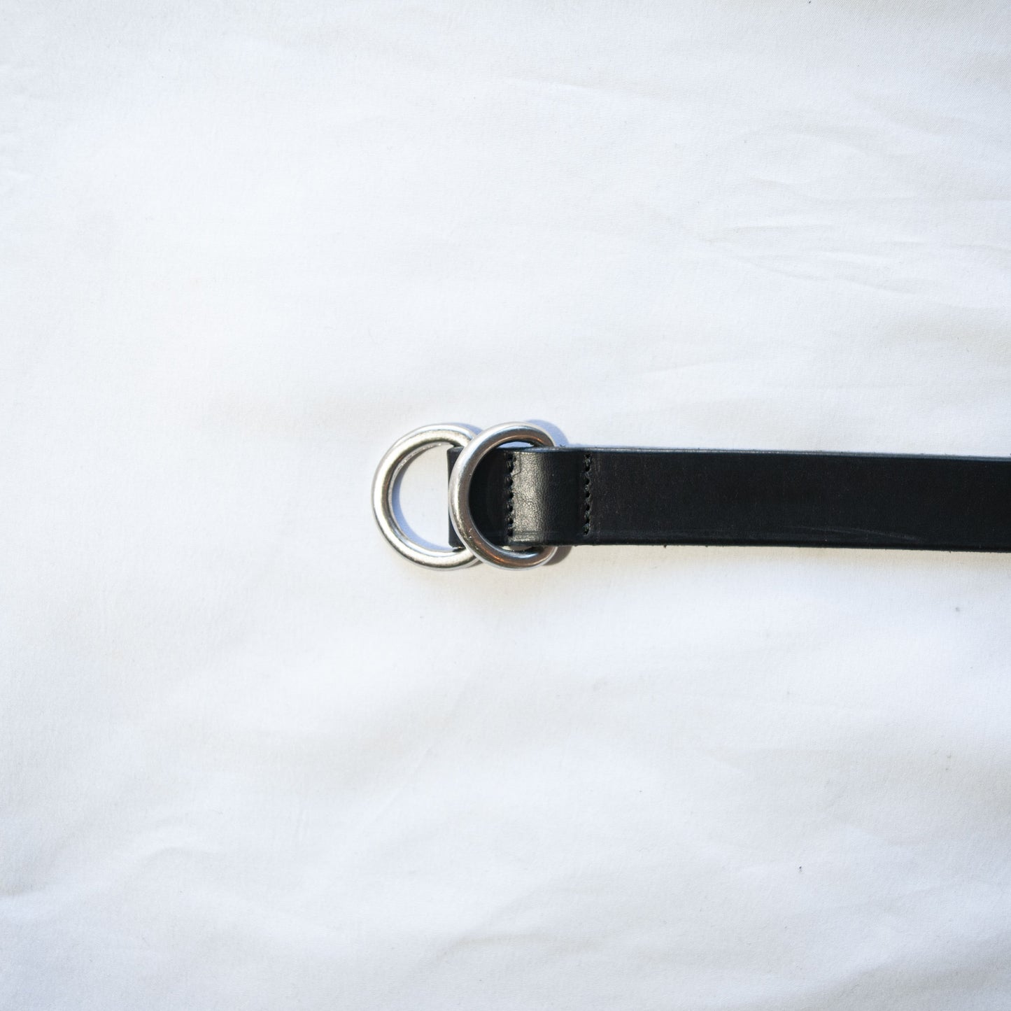 RING BELT SLIM BLACK×SILVER
