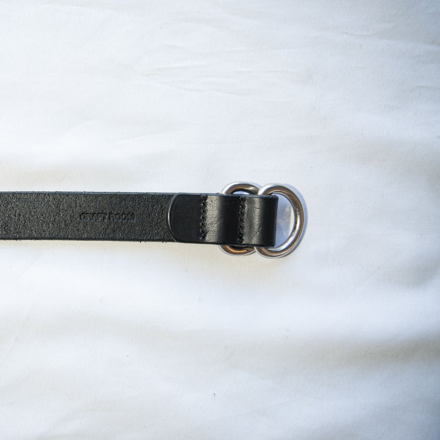 RING BELT SLIM BLACK×SILVER