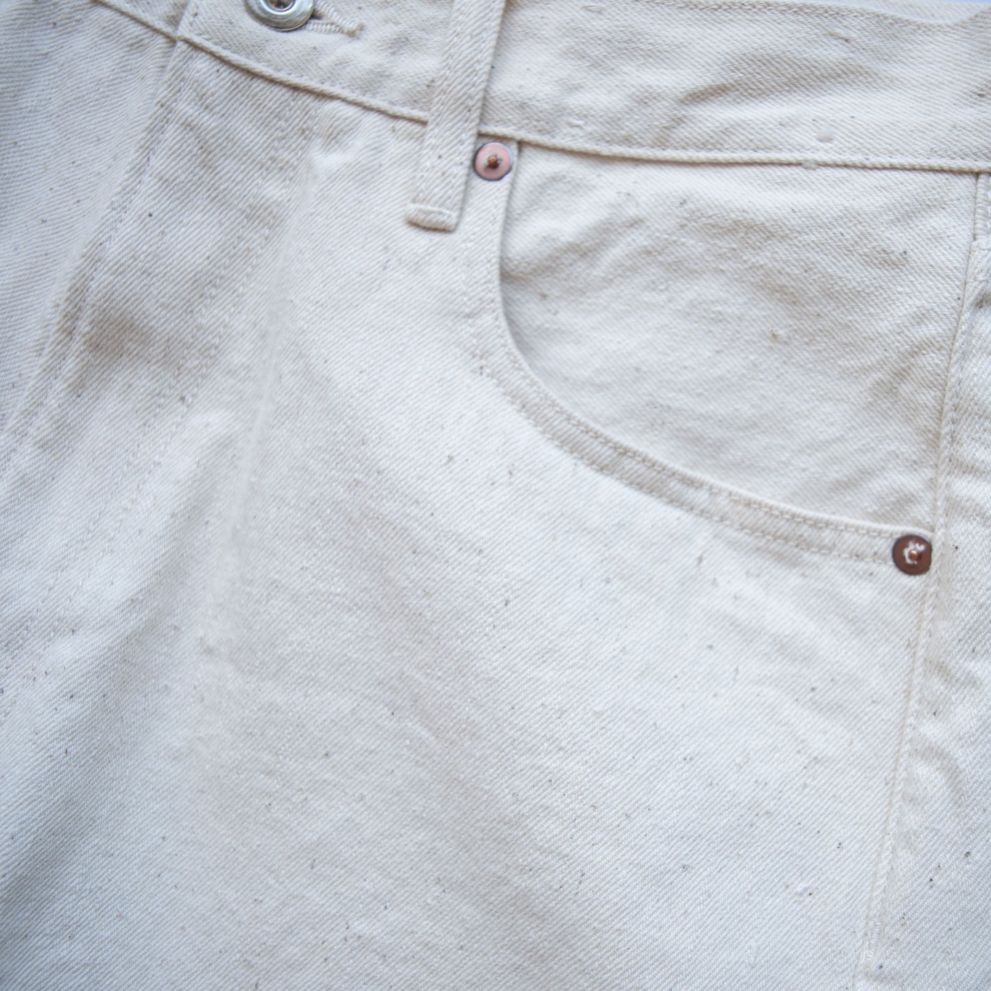 5POCKET BAGGY PANTS - WHITE DENIM