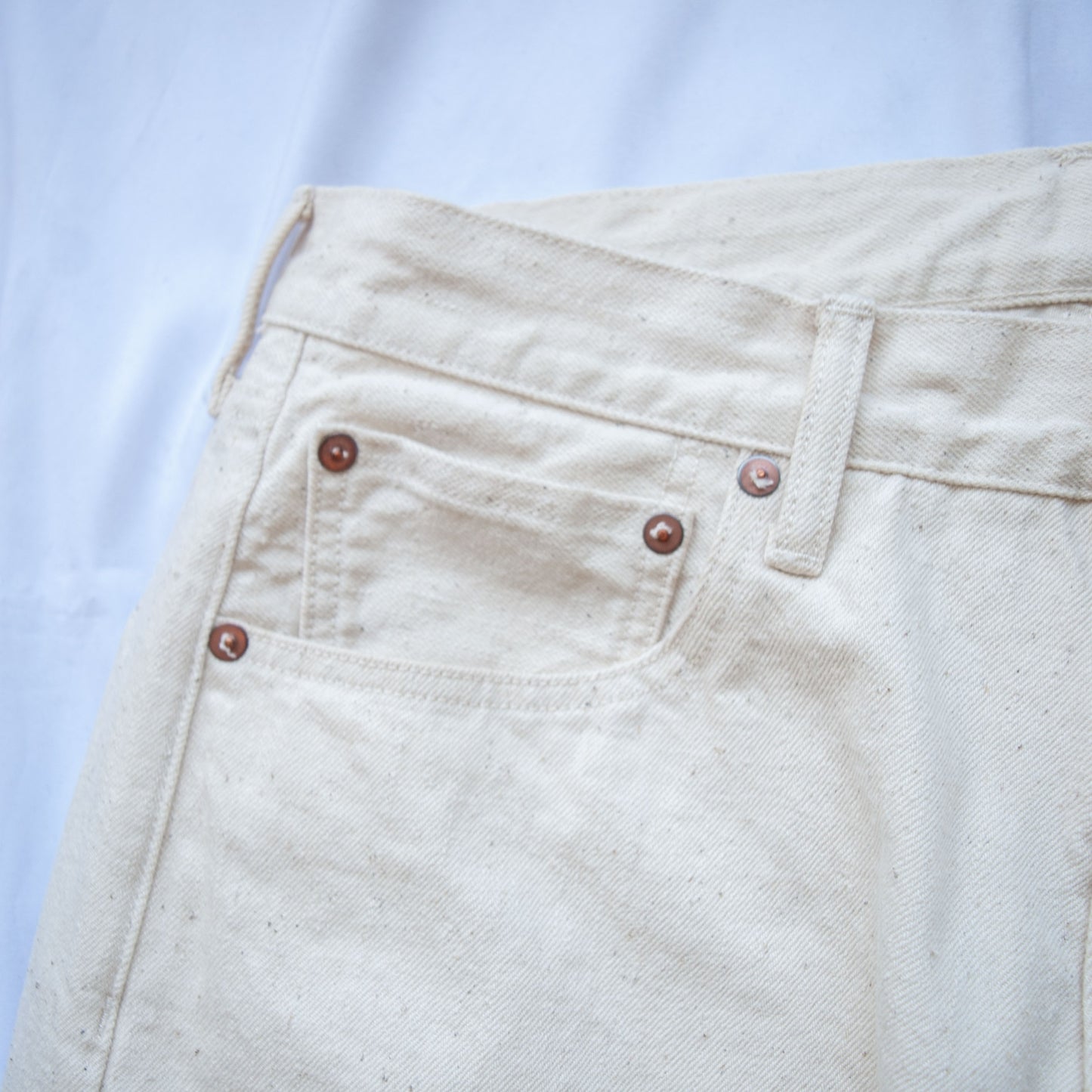 5POCKET BAGGY PANTS - WHITE DENIM