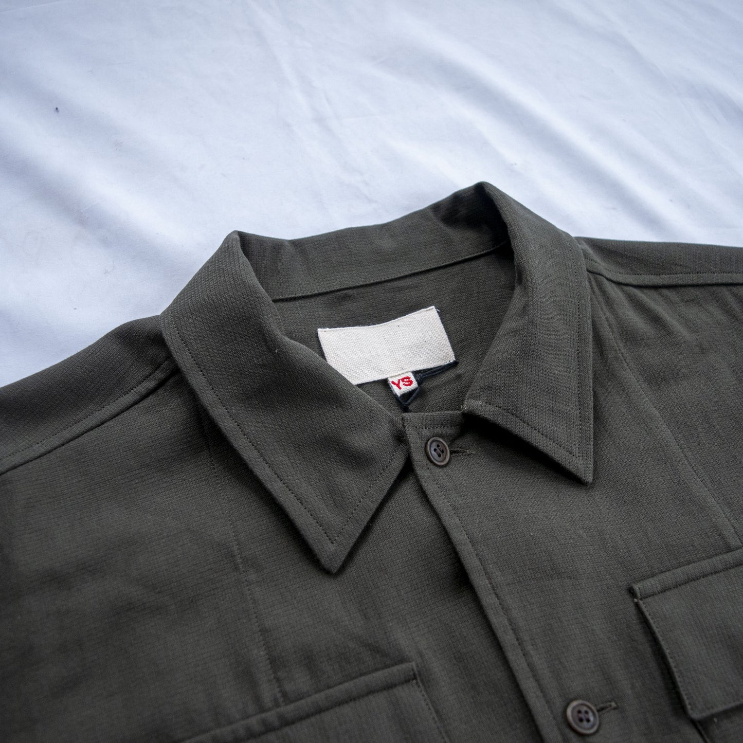UTILITY SHIRT COTTON PANAMA　OLIVE