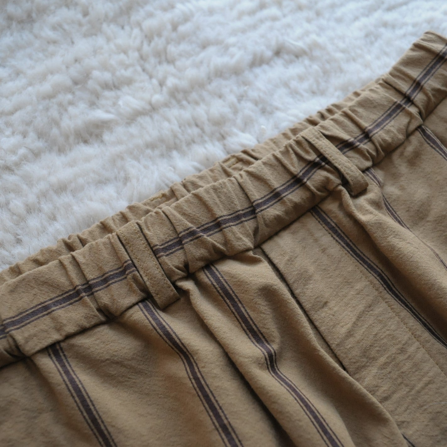 WIDE PANTS KAKISHIBU/STRIPE